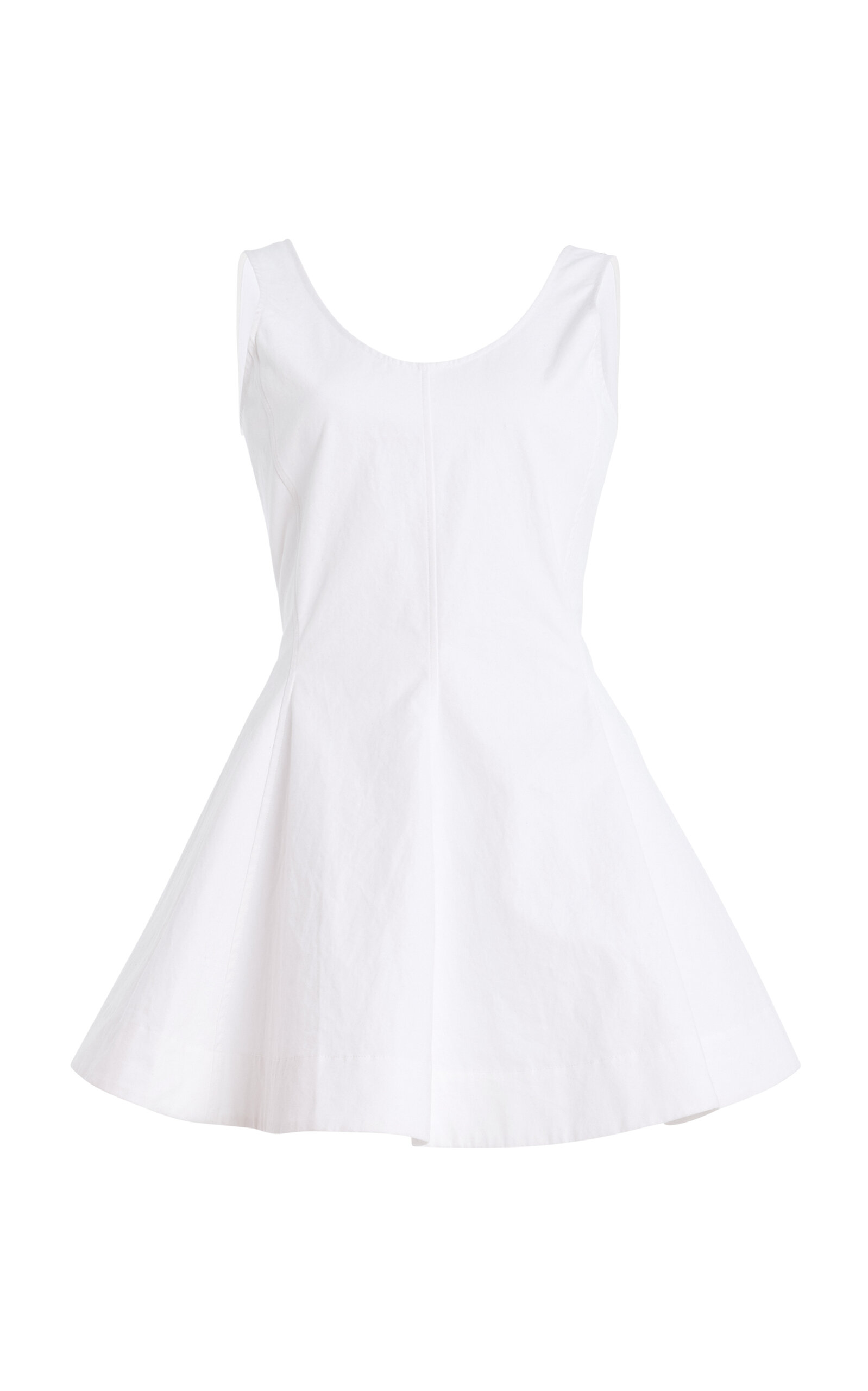 Brandon Maxwell The Poppy Flared Cotton Mini Dress