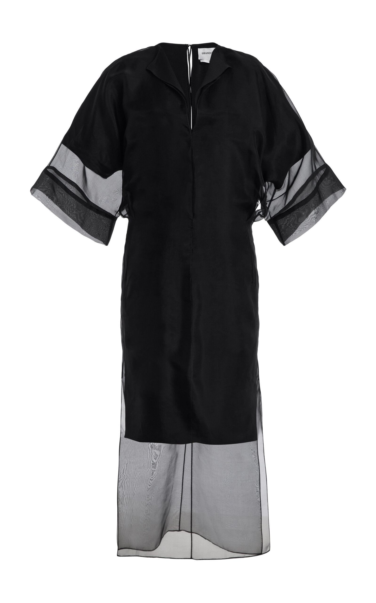 Brandon Maxwell The Zuri Blouson Silk Midi Dress