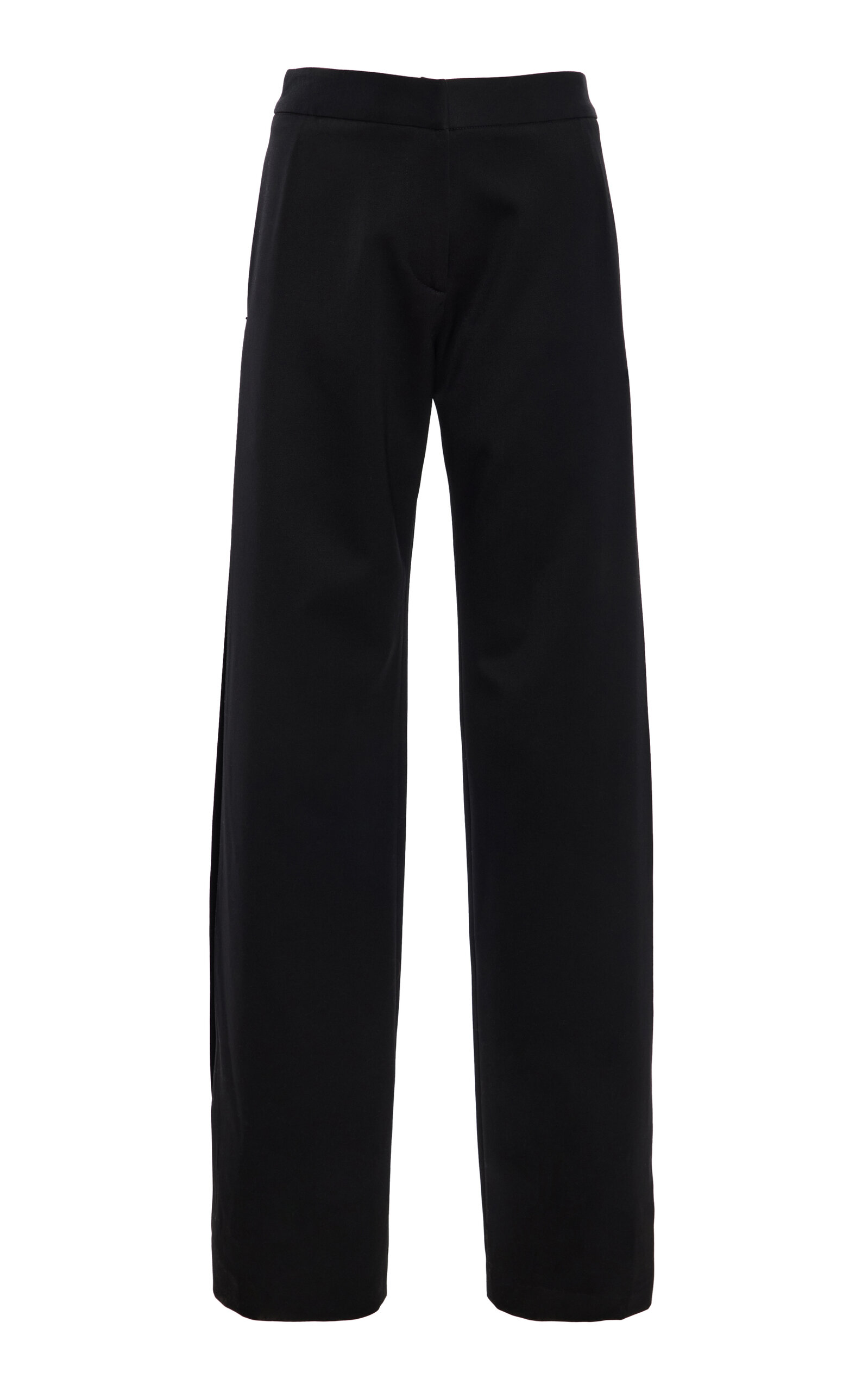 Brandon Maxwell The Parks Side-Pleated Virgin-Wool Straight-Leg Pants