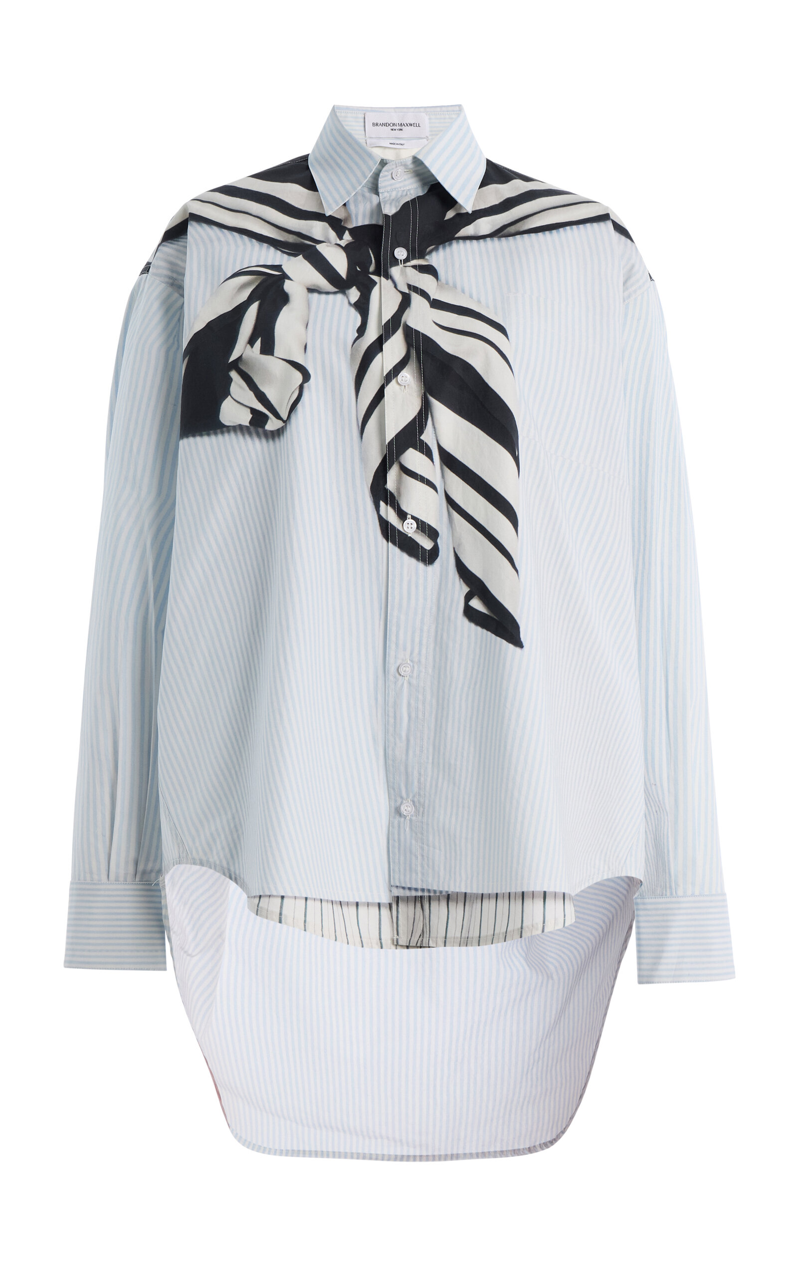 Brandon Maxwell The Keegan Trompe L'oeil Cotton Shirt