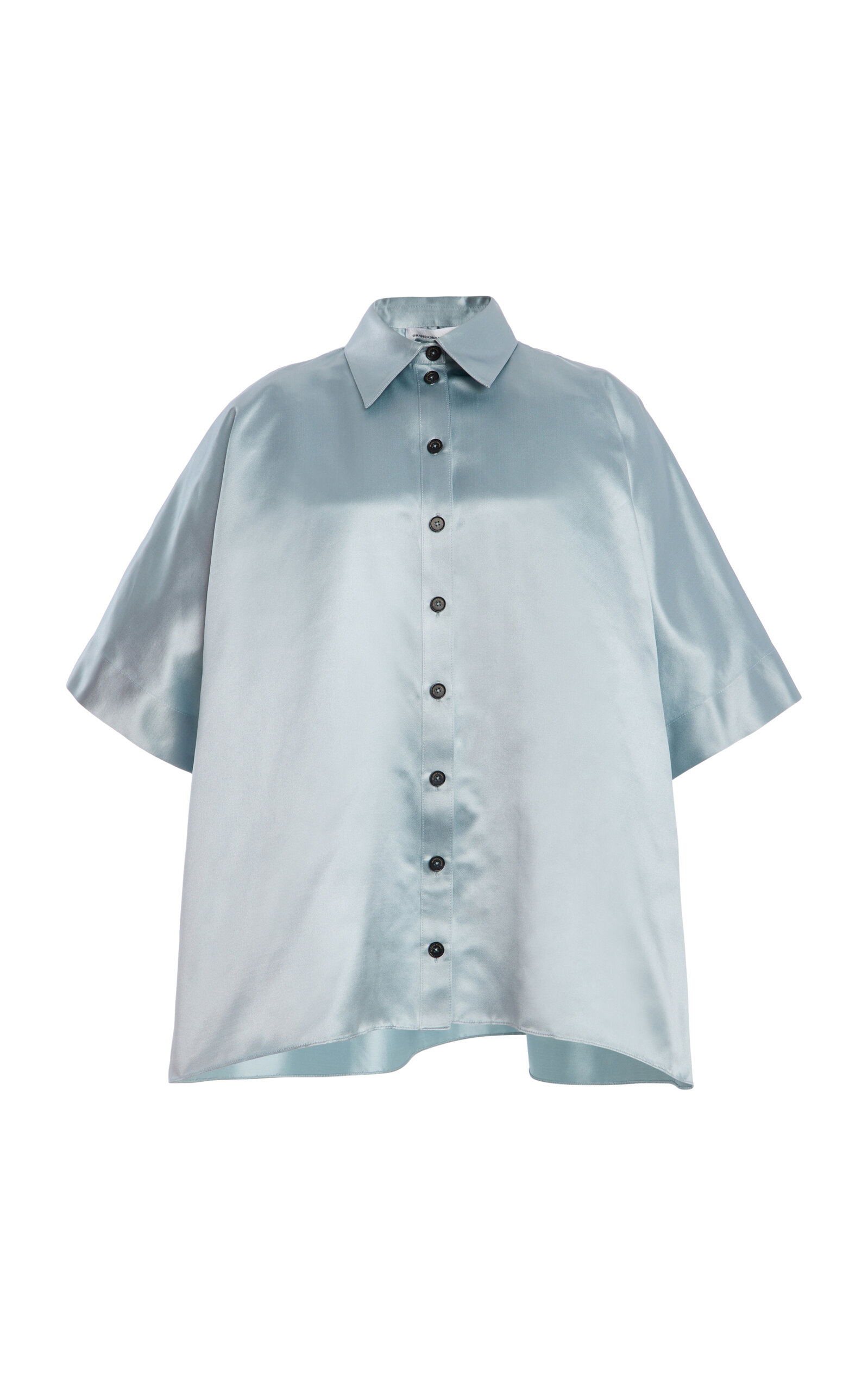 Brandon Maxwell The Hudson Oversized Silk Button-Up Shirt