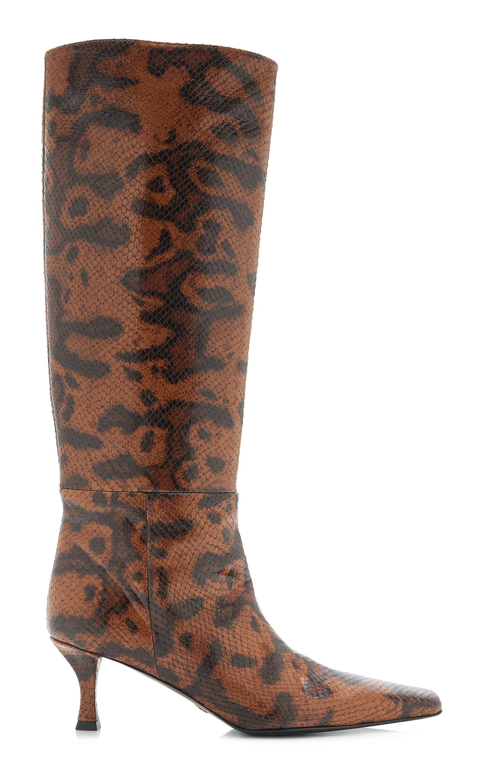 Proenza Schouler Trap Python-Embossed Leather Knee Boots - Moda Operandi