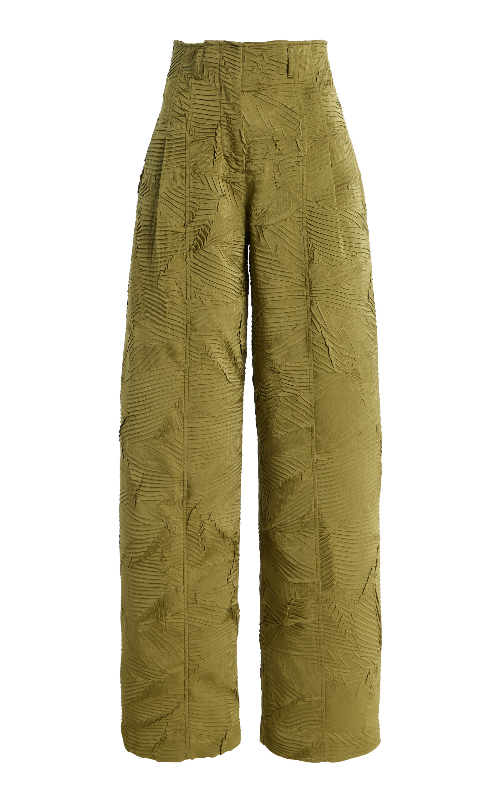 Ulla Johnson - Carine Satin Wide Leg Pants - Green - US 8 - Moda Operandi