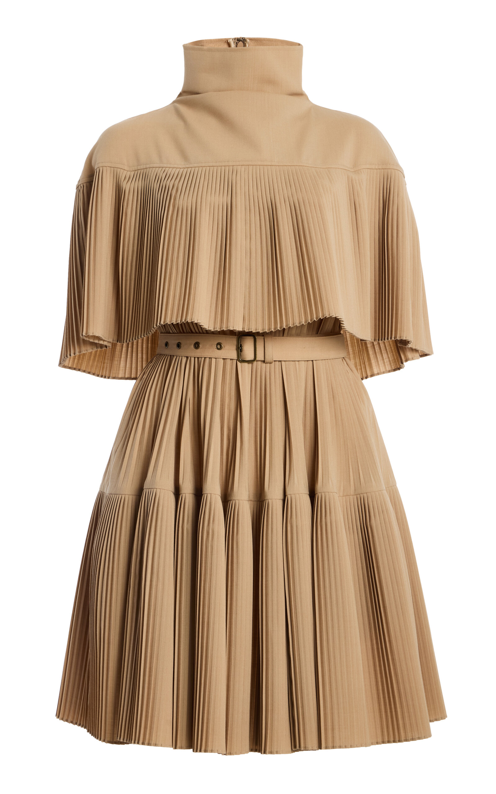 Ulla Johnson Lucille Pleated Wool Mini Dress