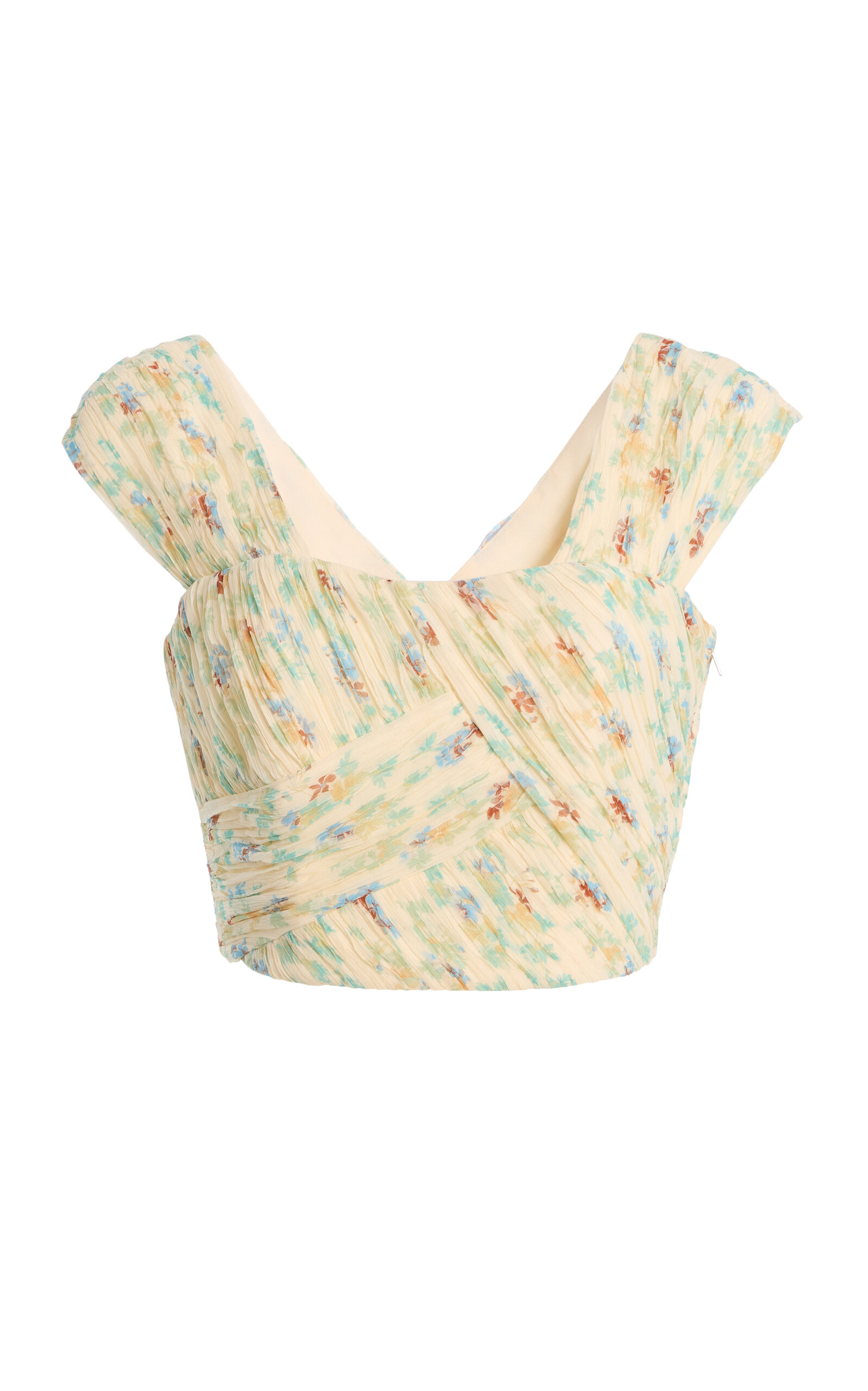 Ulla Johnson Sylvie Silk Cropped Top