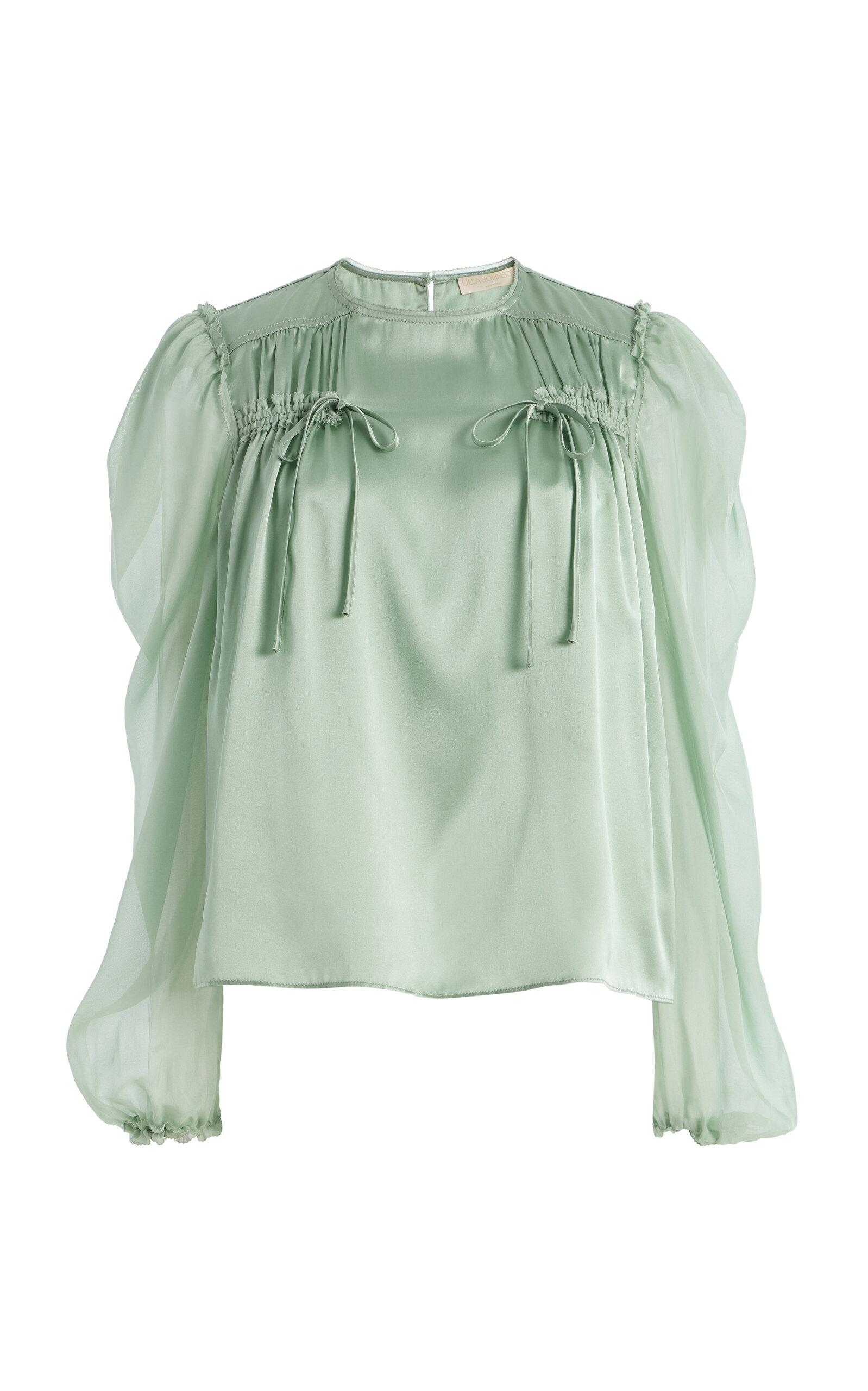 Ulla Johnson Odette Chiffon and Satin Top - Moda Operandi