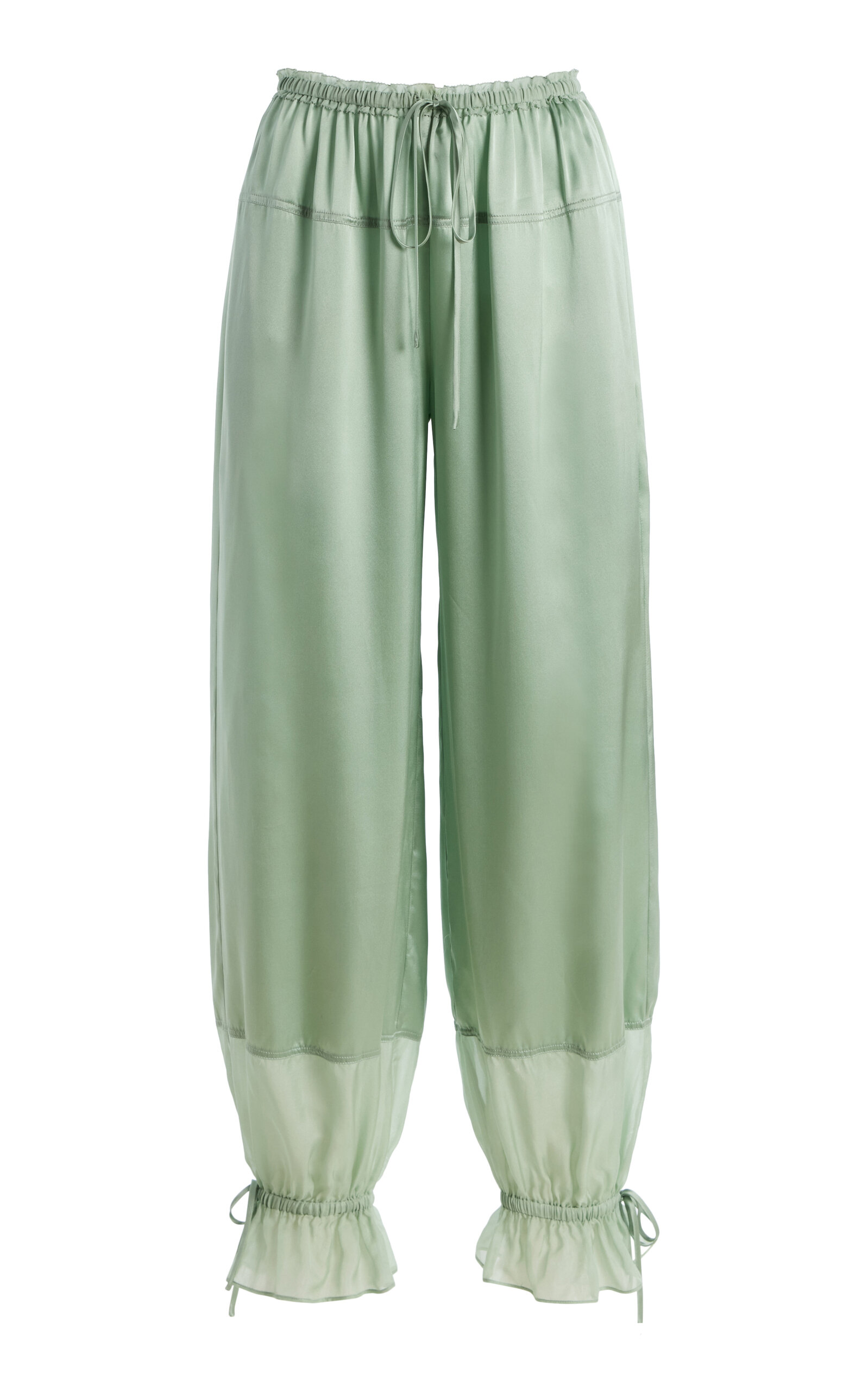 Ulla Johnson Camile Chiffon-Trimmed Satin Pants | Thumbnail 17 Ulla Johnson Camile Chiffon-Trimmed Satin Pants | Thumbnail 17