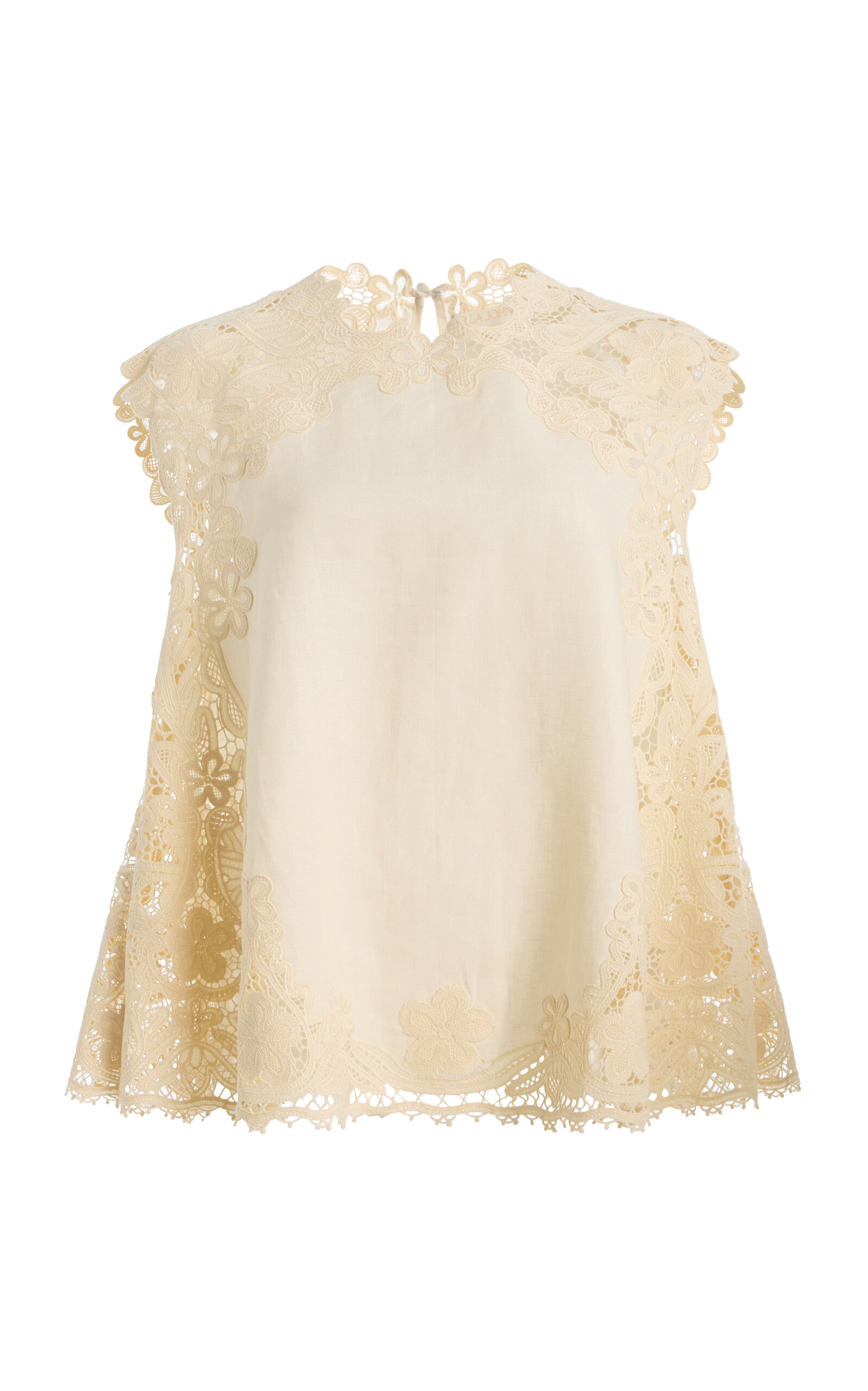 Ulla Johnson Amelie Linen Laced Top
