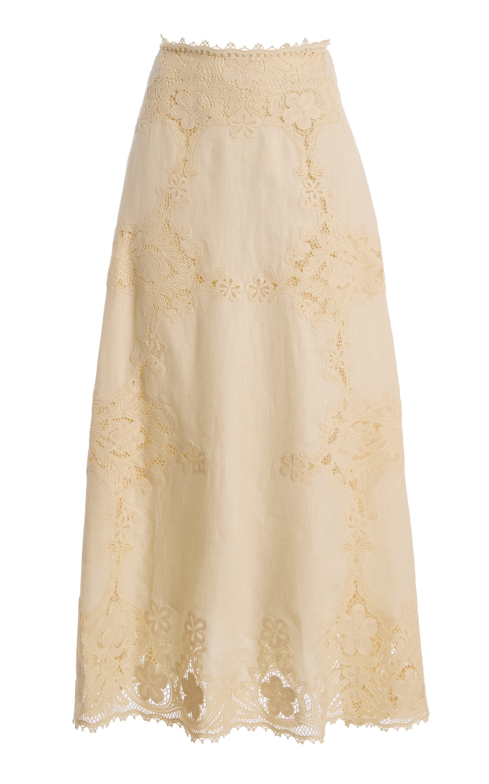 Ulla Johnson Fleur Linen Midi Skirt