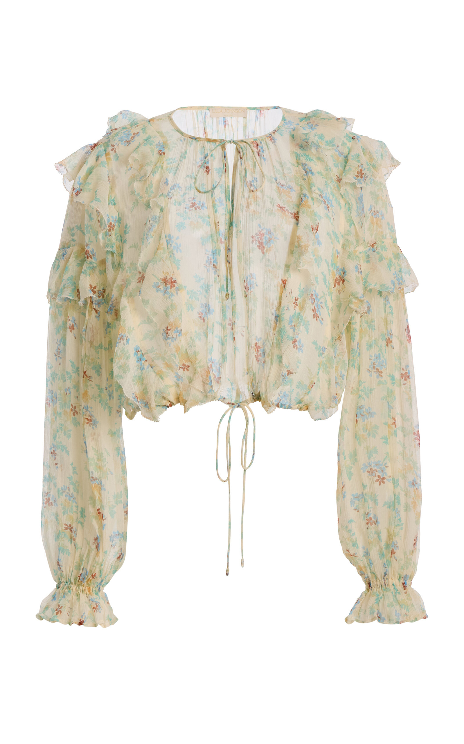Ulla Johnson Delfina Silk Floral Top