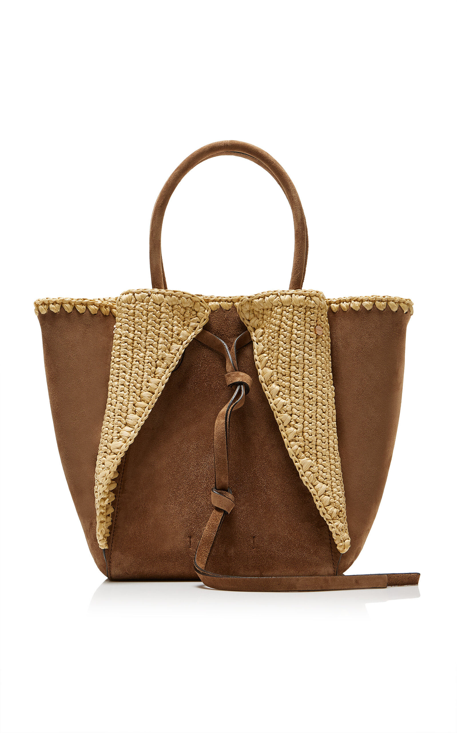 Gabriela Hearst Marija Small Raffia-Trimmed Suede Tote Bag | Thumbnail 9 Gabriela Hearst Marija Small Raffia-Trimmed Suede Tote Bag | Thumbnail 9