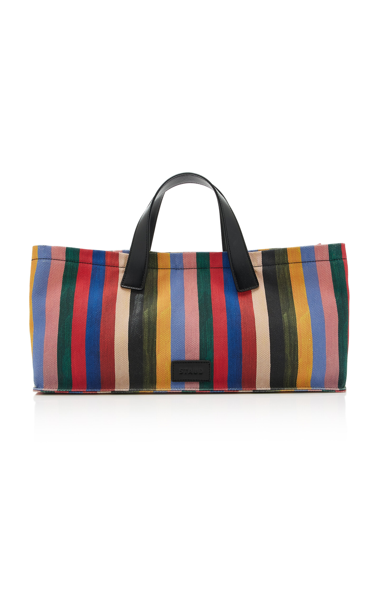 STAUD Port Striped Canvas Tote Bag - Moda Operandi