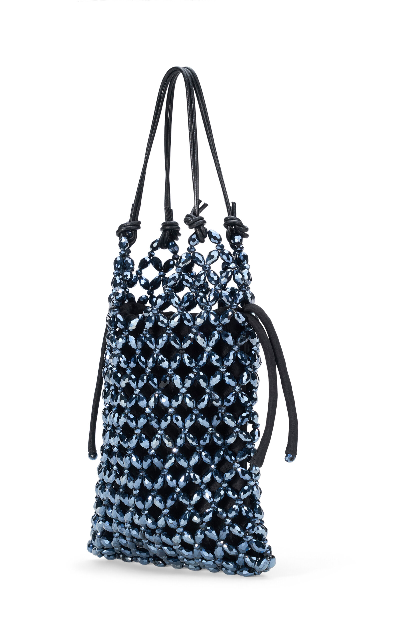 STAUD Kelly Beaded Leather Bag - Moda Operandi