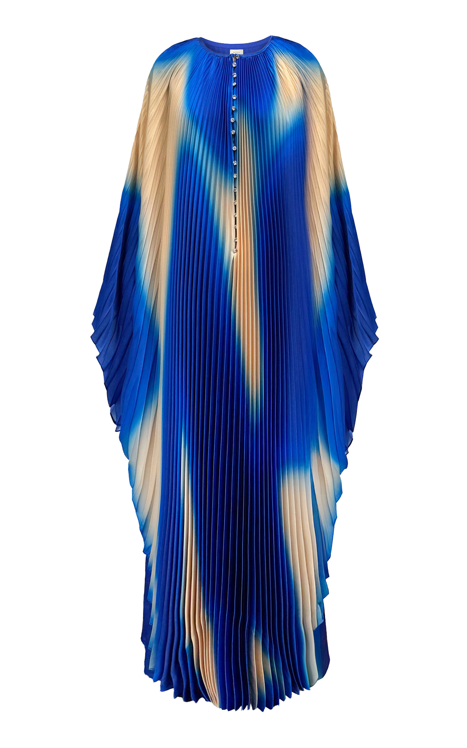 SemSem Printed Plissé Caftan Dress