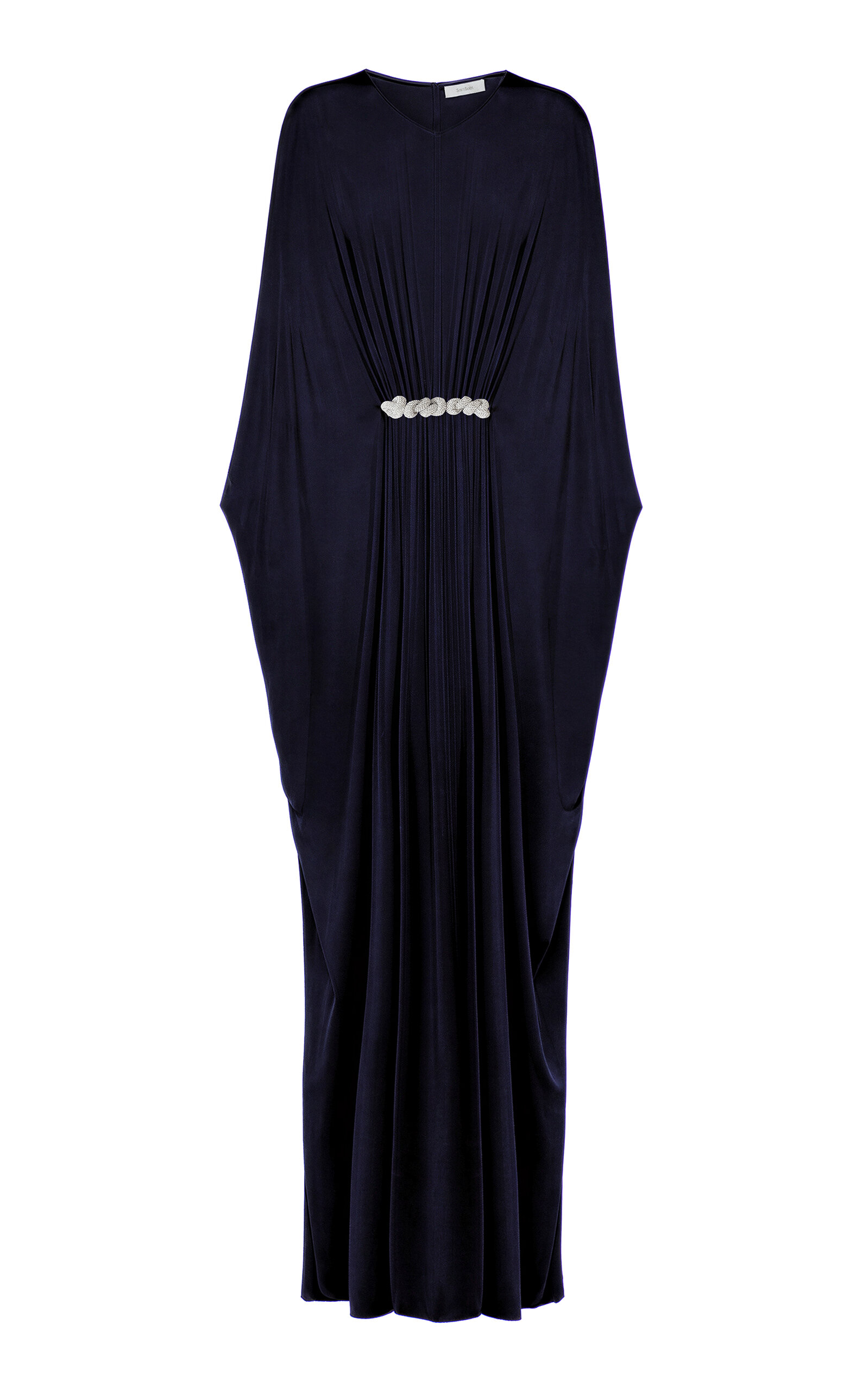SemSem Brooch-Detailed Jersey Caftan Dress