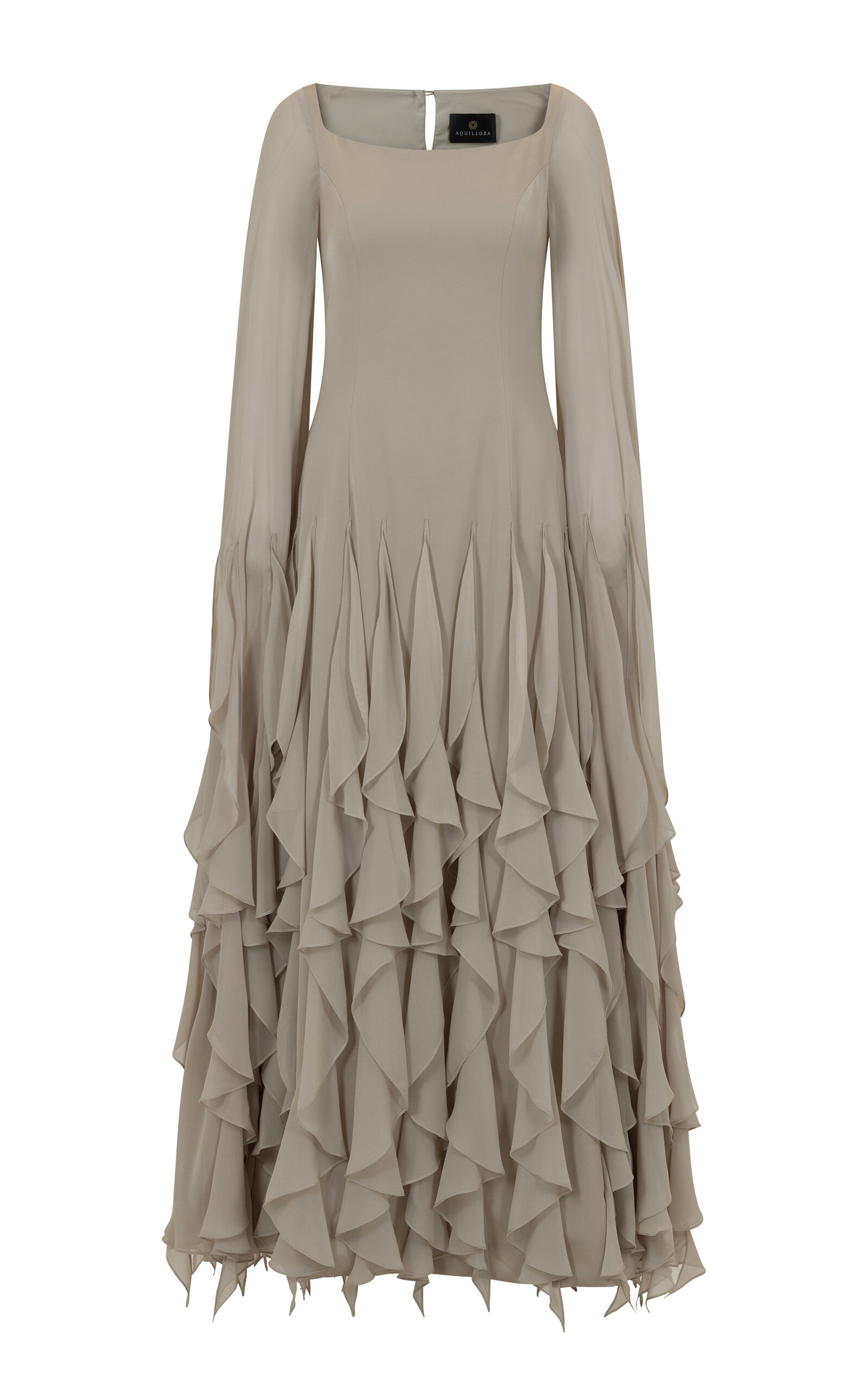 Aquillora Innocence Long Ruffle Sleeve Dress