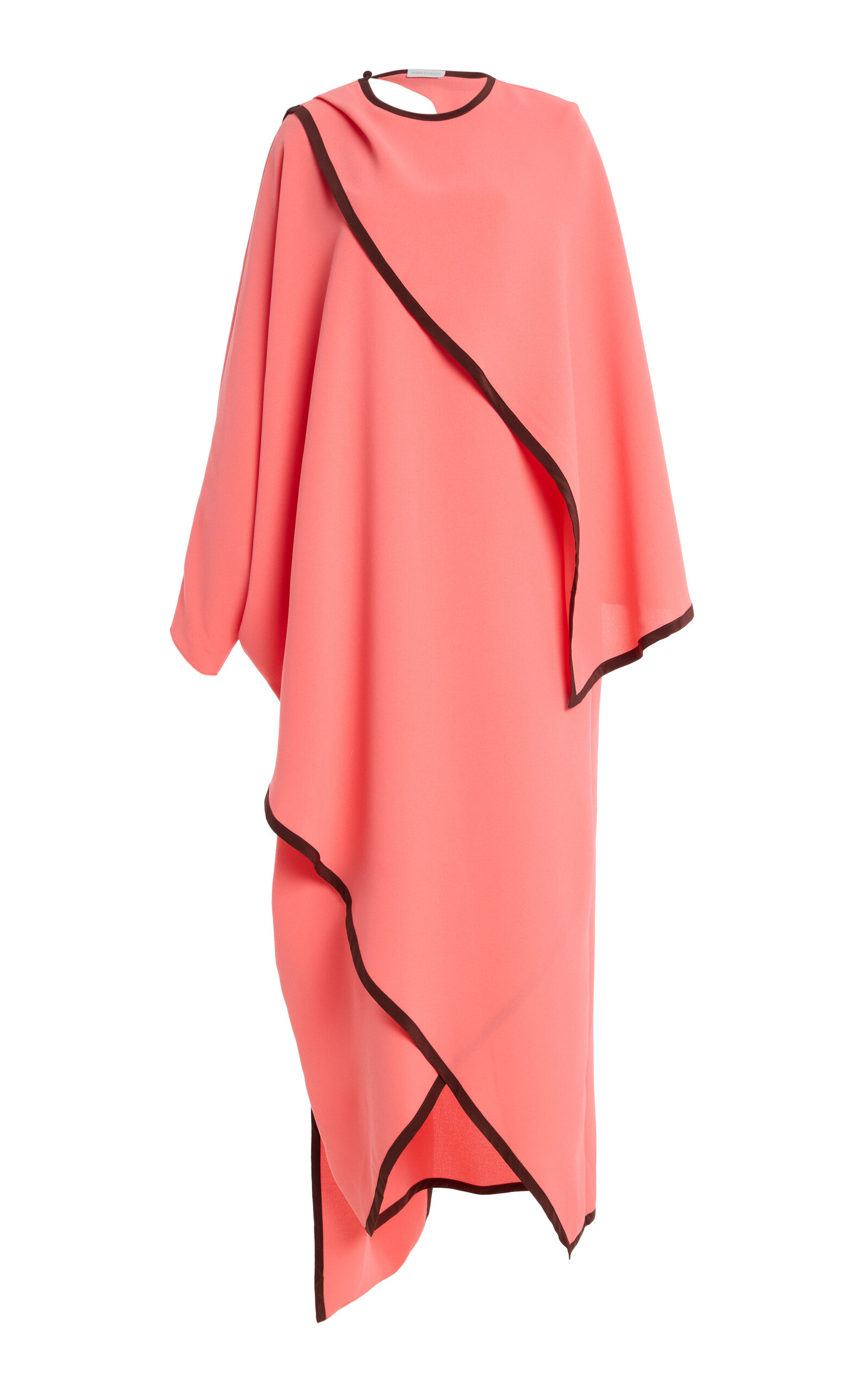 Harithand Tamara Asymmetric Crepe Caftan Dress