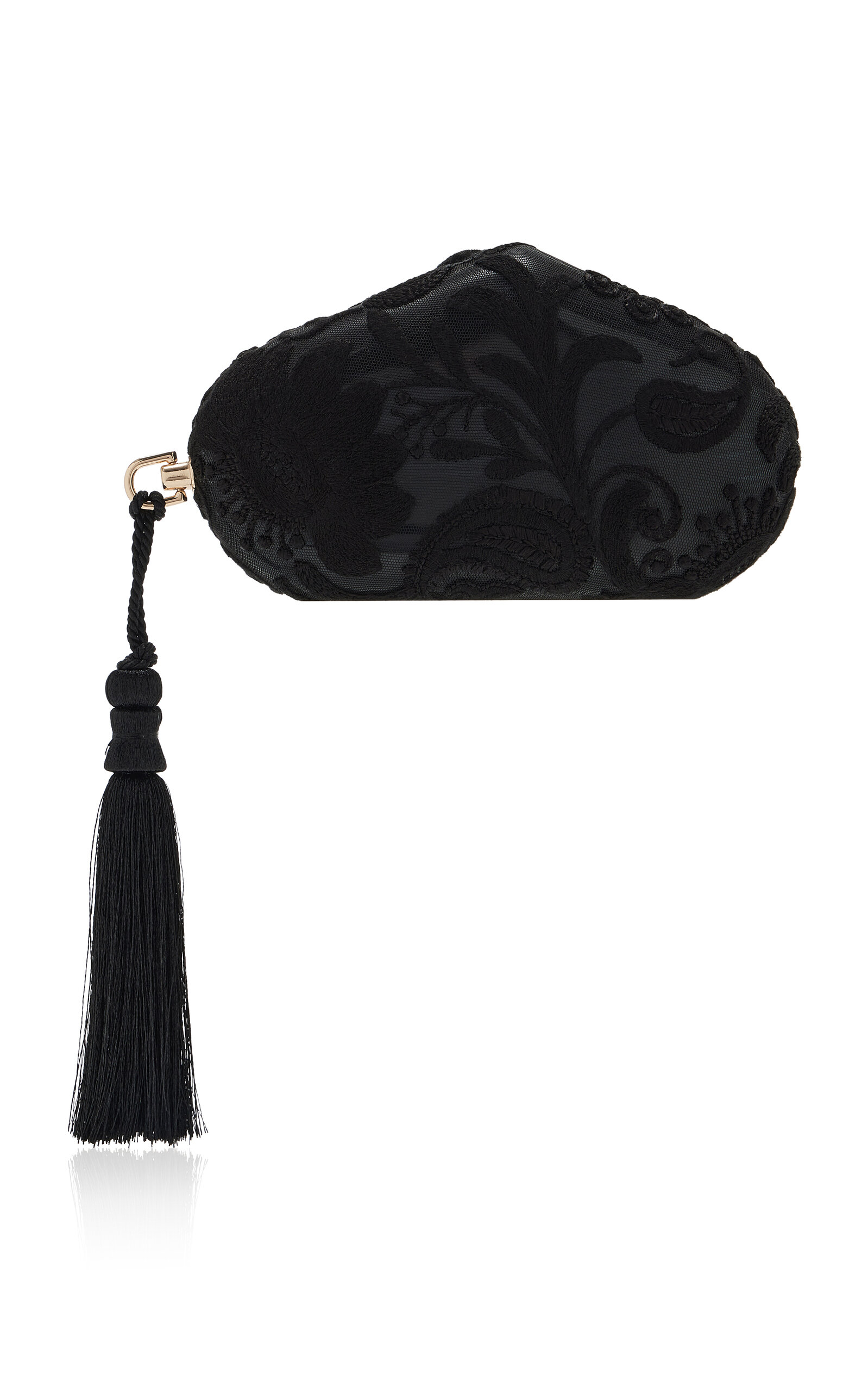 Marlies Grace Exclusive La Isla Marlies Lace-Trimmed Wooden Clutch