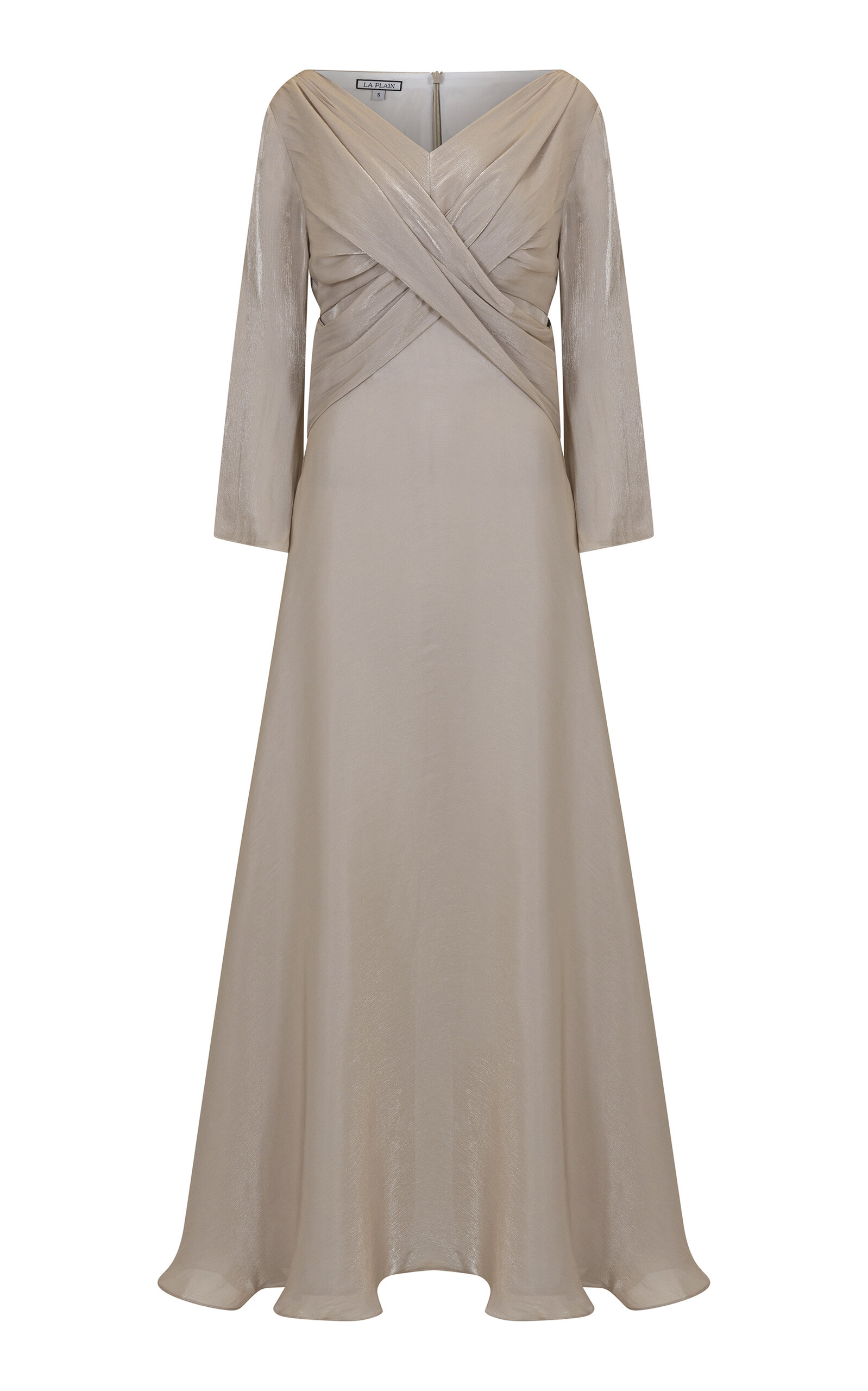 La Plain Silkwhisper Criss-Crossed Chiffon Caftan