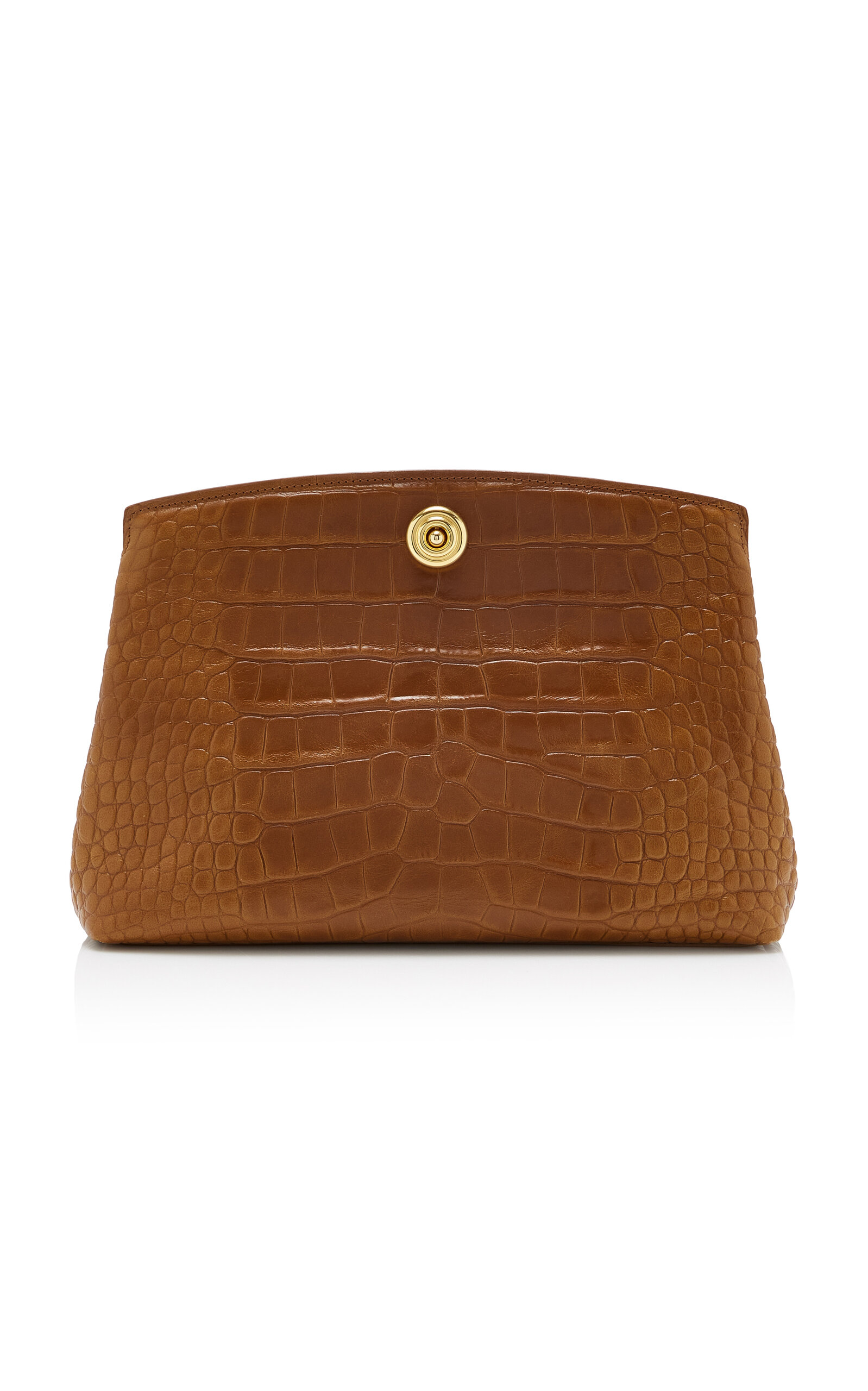 Liffner Pushlock Croc-Effect Leather Pouch