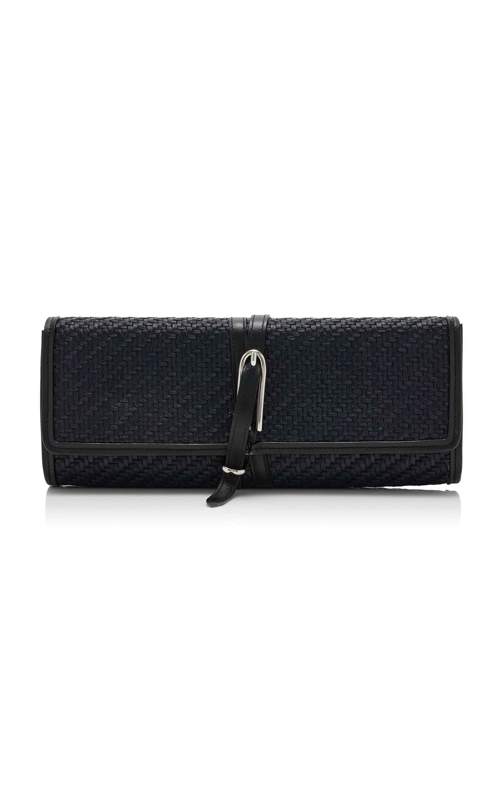 Liffner Belted Raffia Clutch