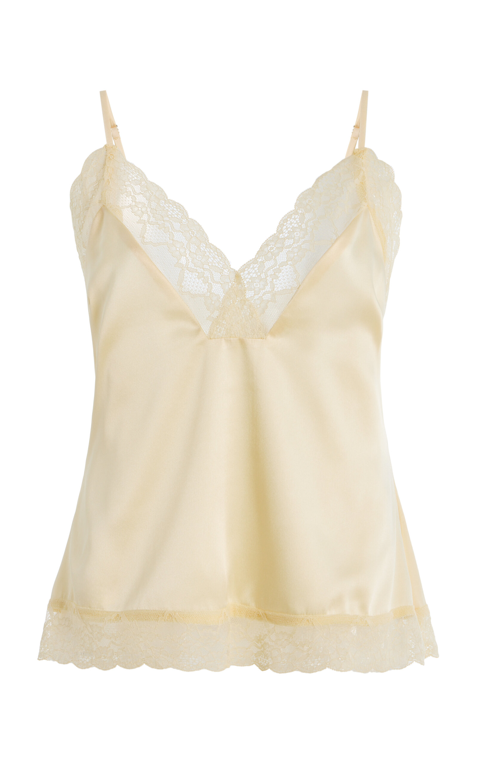 ELCE Pietra Lace-Trimmed Satin Cami Top