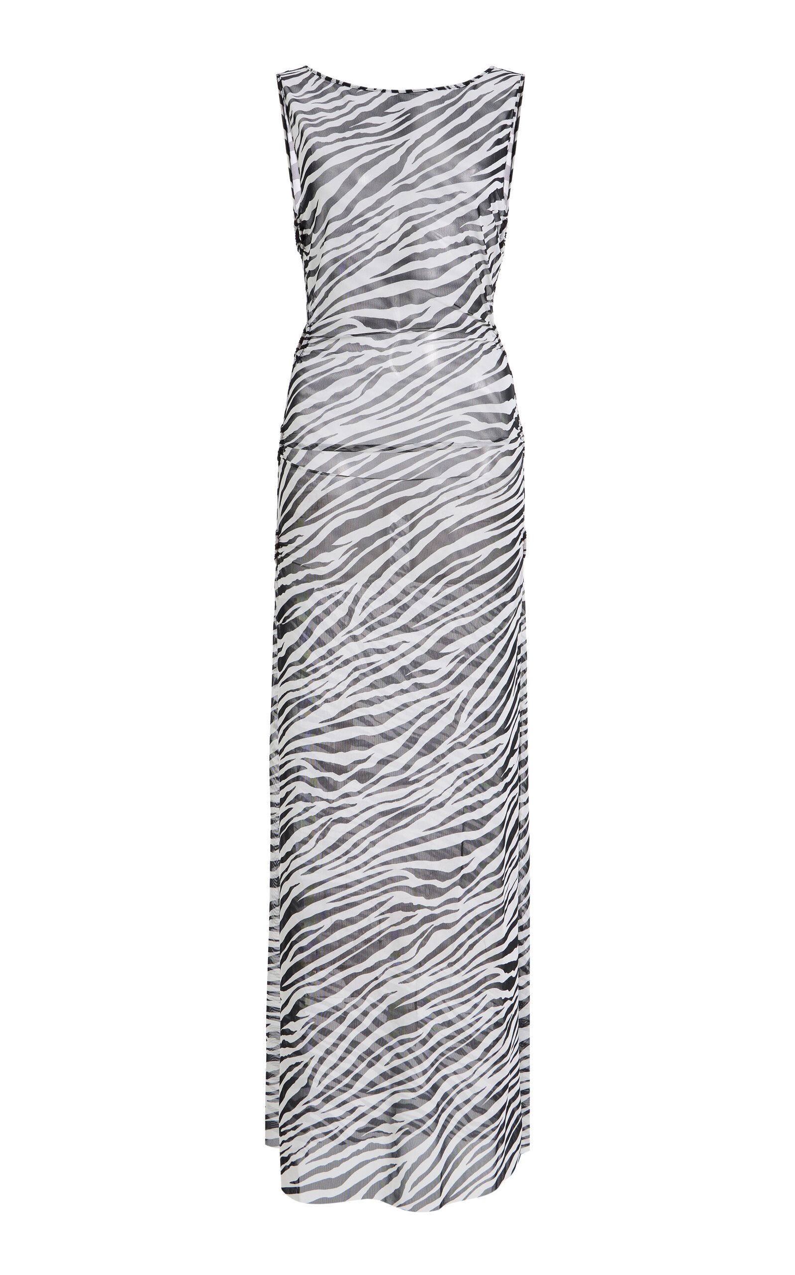 Bondeye Bond-eye Karma Zebra-print Maxi Dress In Black