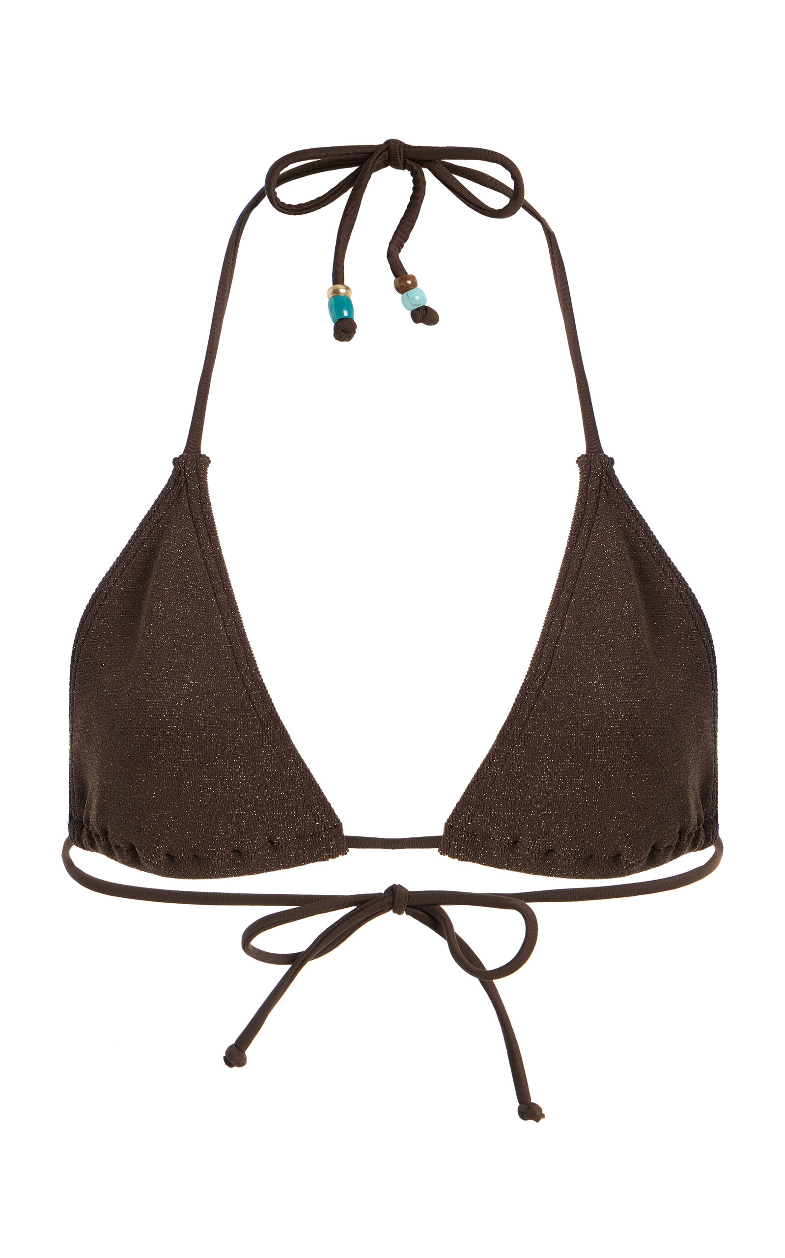 Bond-Eye Beaded Ingrid Triangle Bikini Top | Thumbnail 6