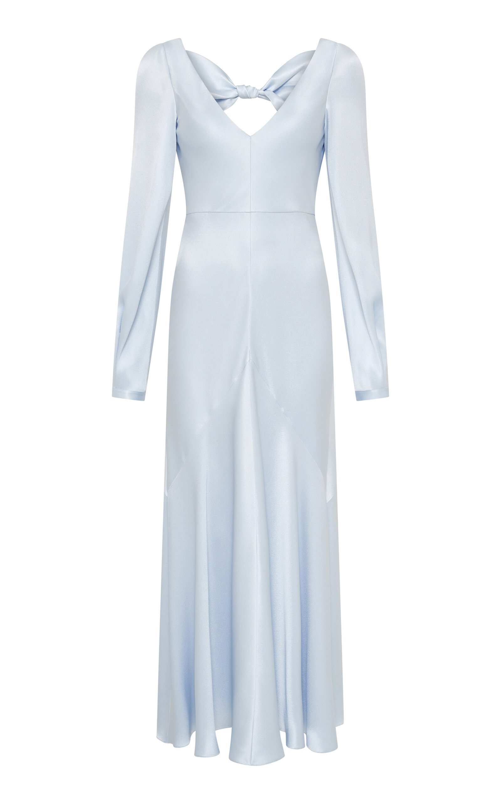 Gabriela Hearst Peyton Ruffled Silk-Satin Midi Dress