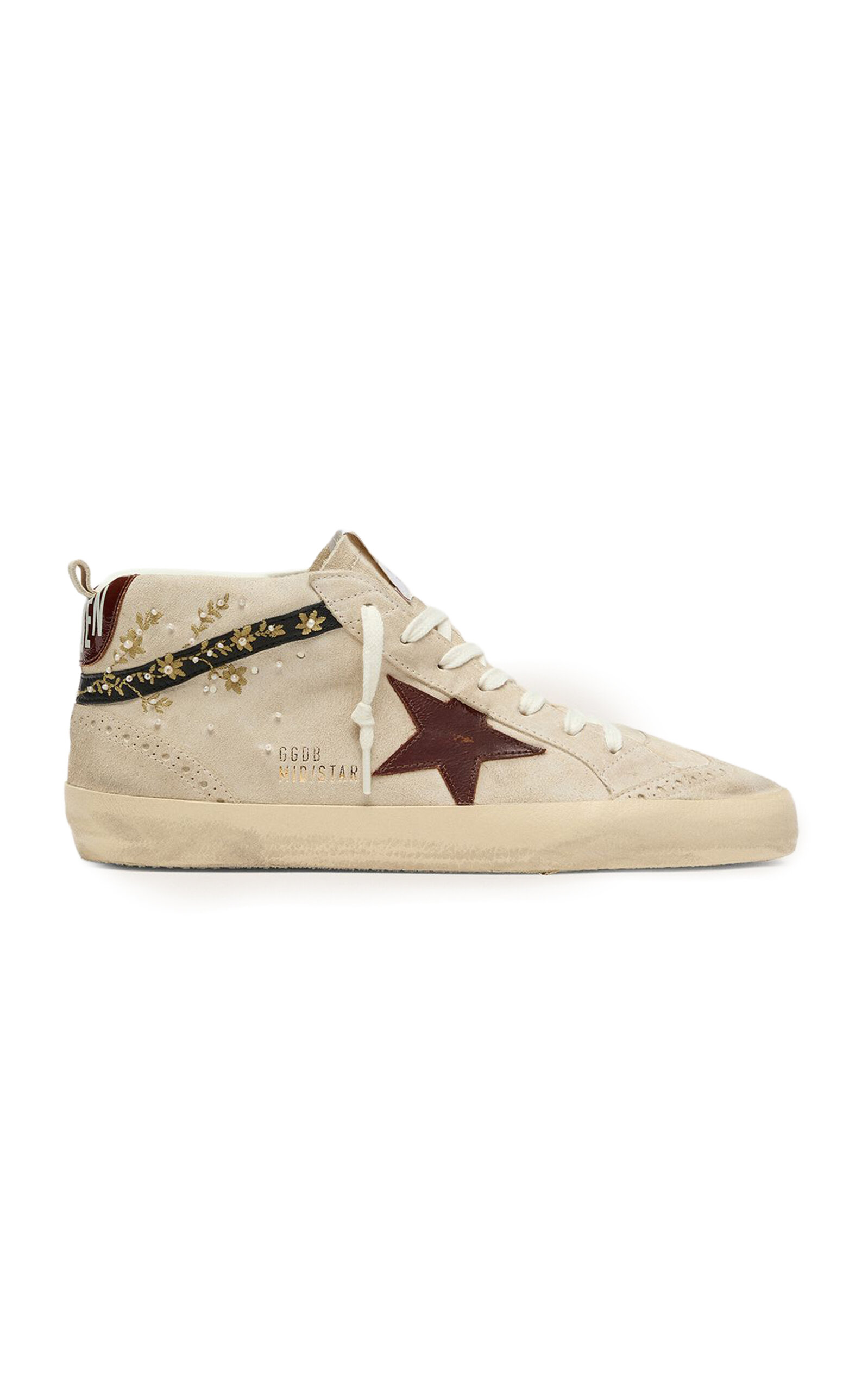 Golden Goose Mid Star Embellished Suede Sneakers - Moda Operandi