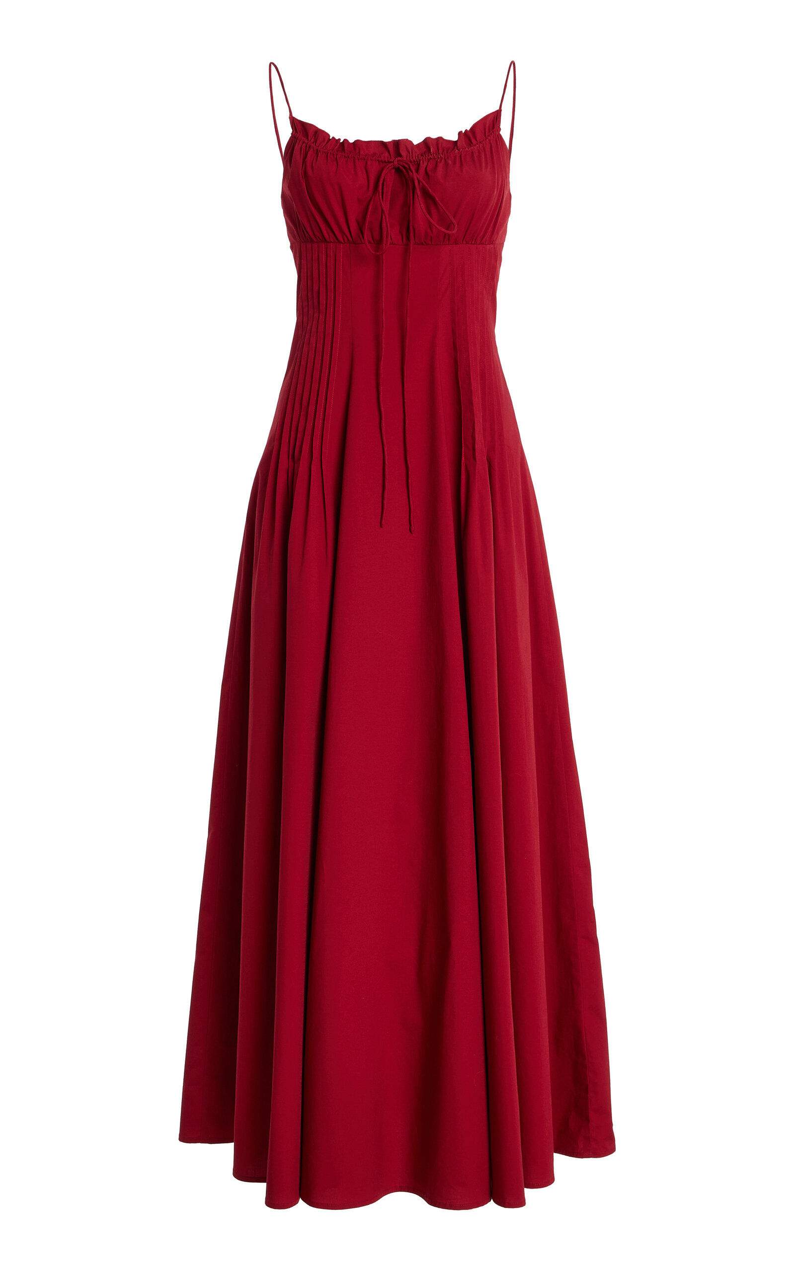 STAUD Margi Cotton Midi Dress - Moda Operandi