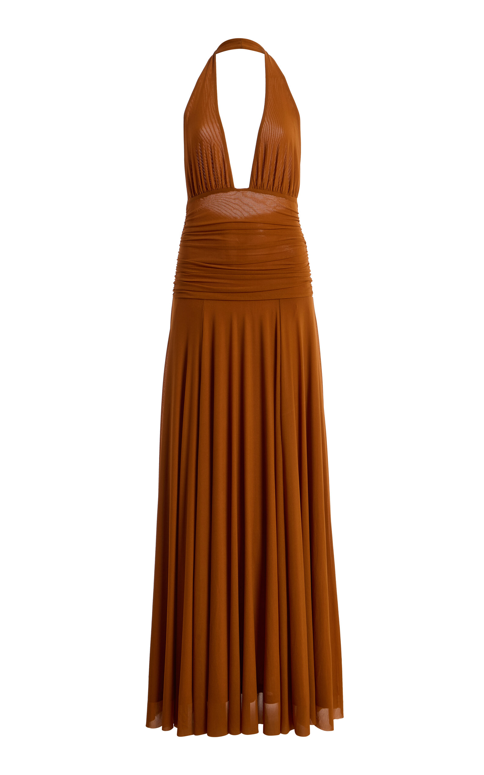 STAUD Alessandra Pleated Maxi Dress