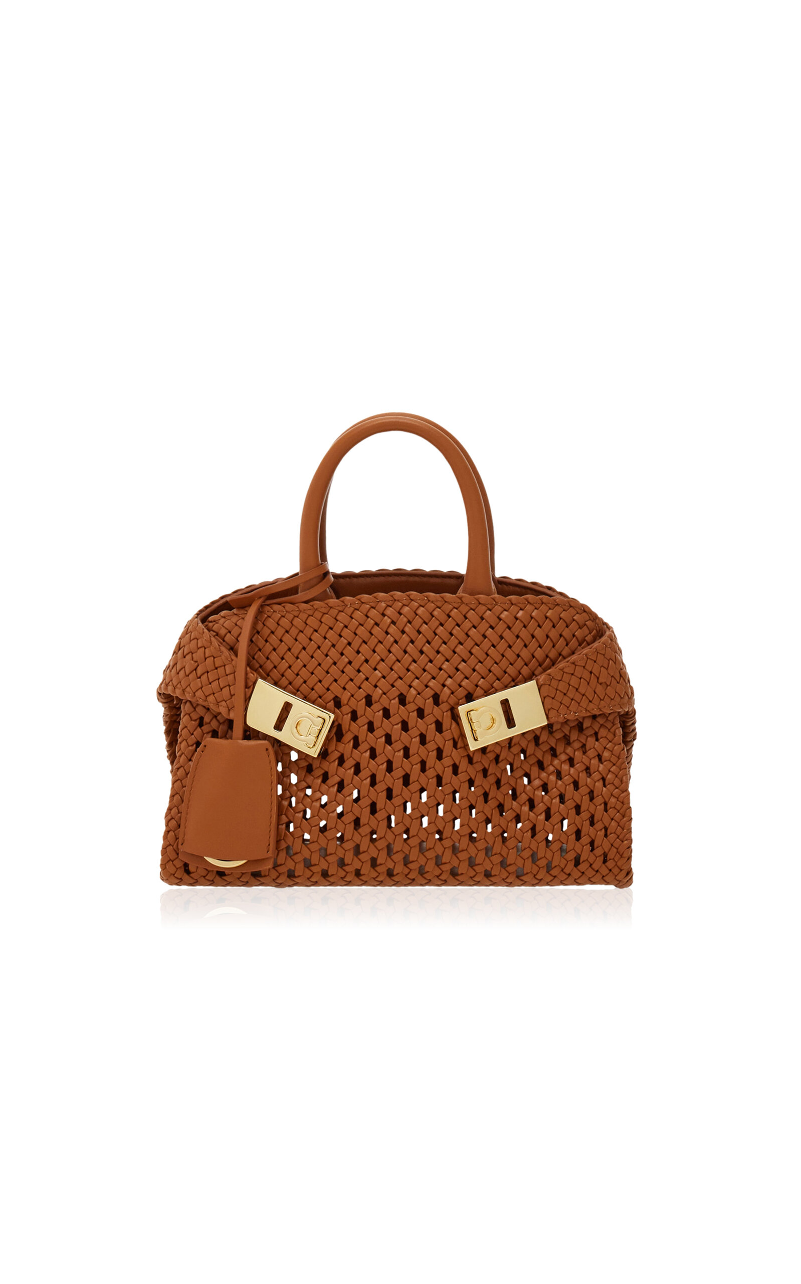 Ferragamo Hug Mini Woven Leather Bag