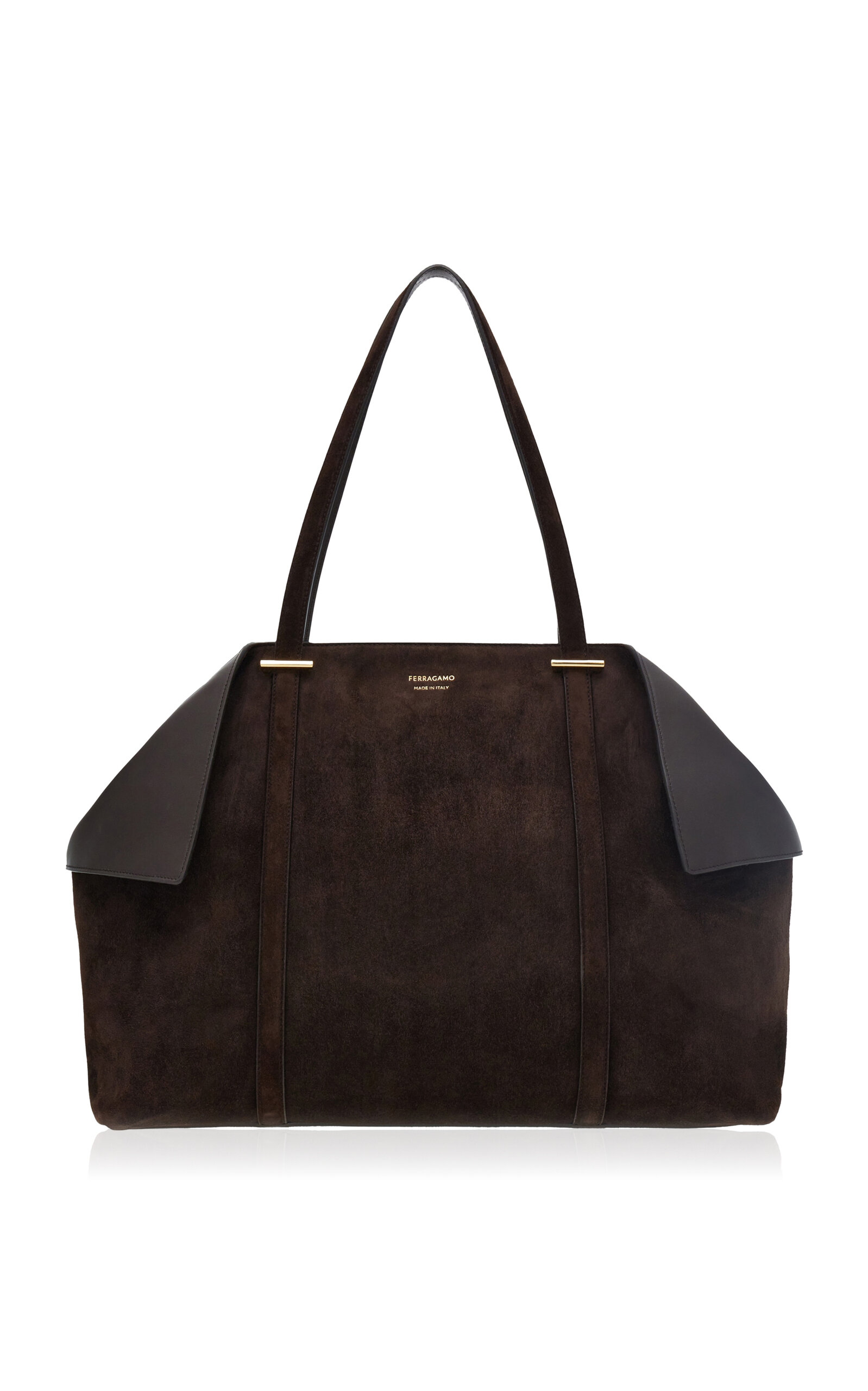 Ferragamo Scarf Large Suede Tote Bag