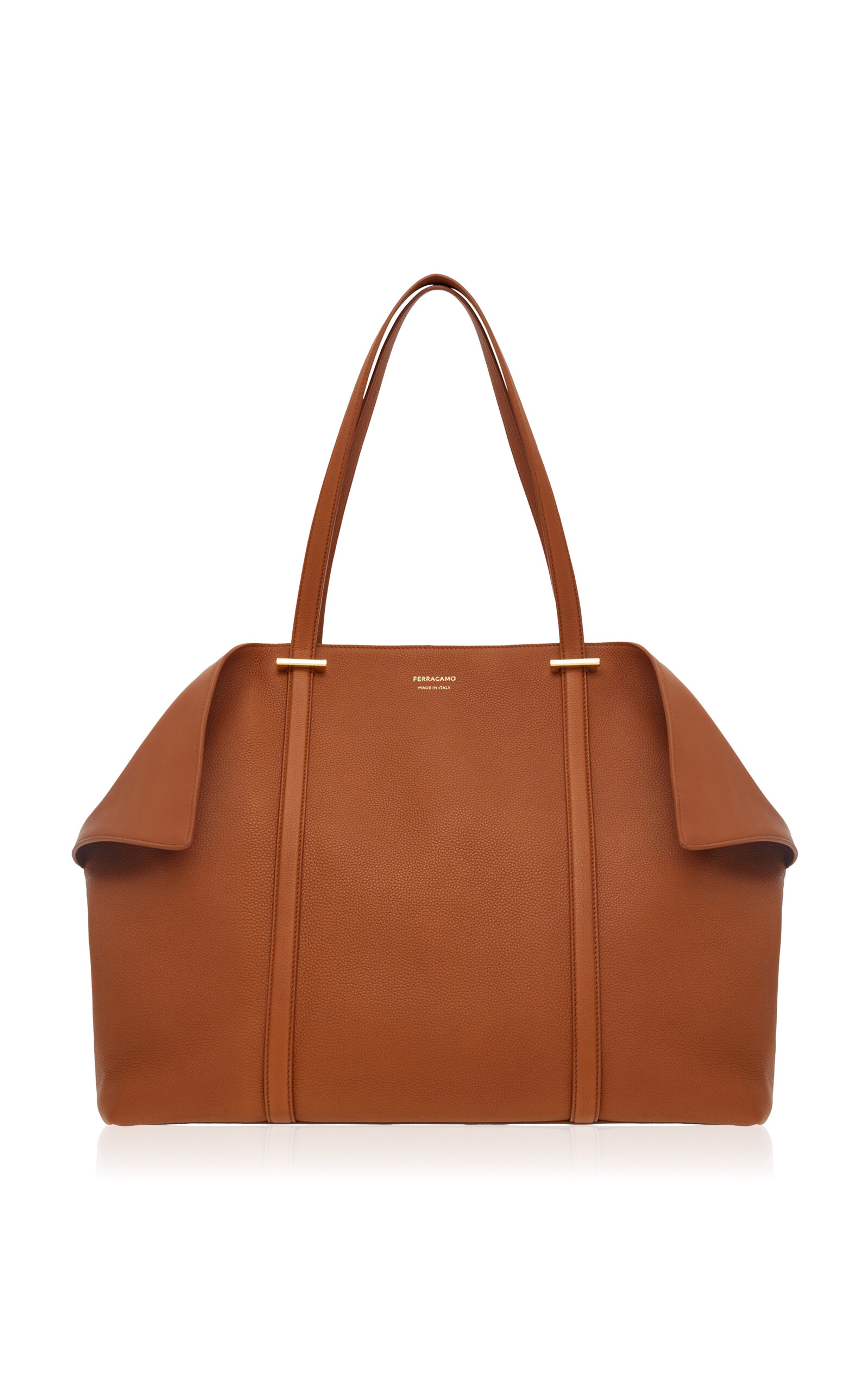 Ferragamo Scarf Large Leather Tote Bag