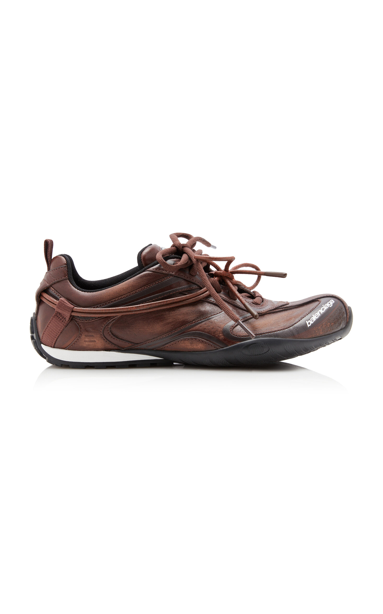 Balenciaga Radar Leather Sneakers - Moda Operandi