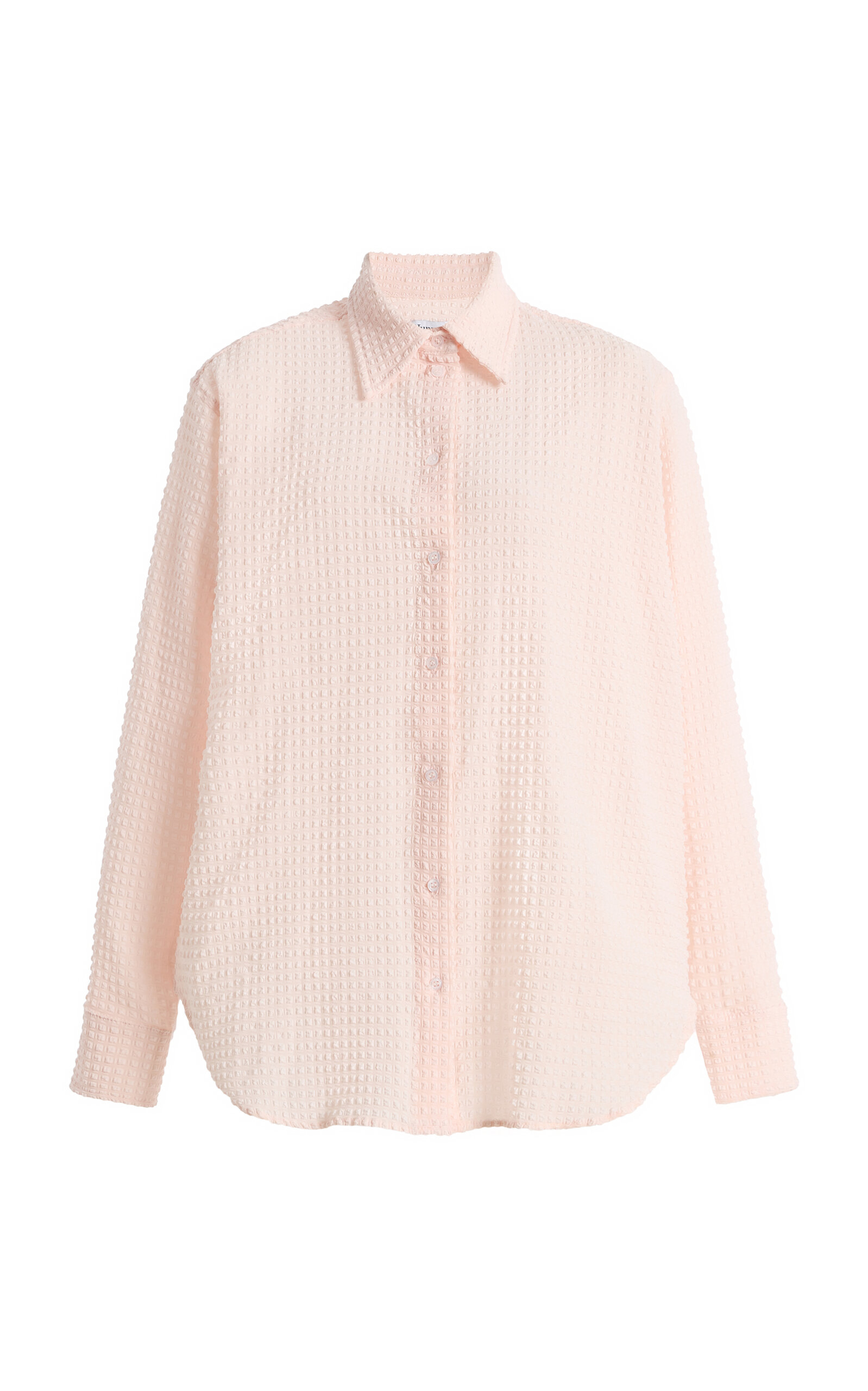 Hunza G Oversized Seersucker Shirt In Pink