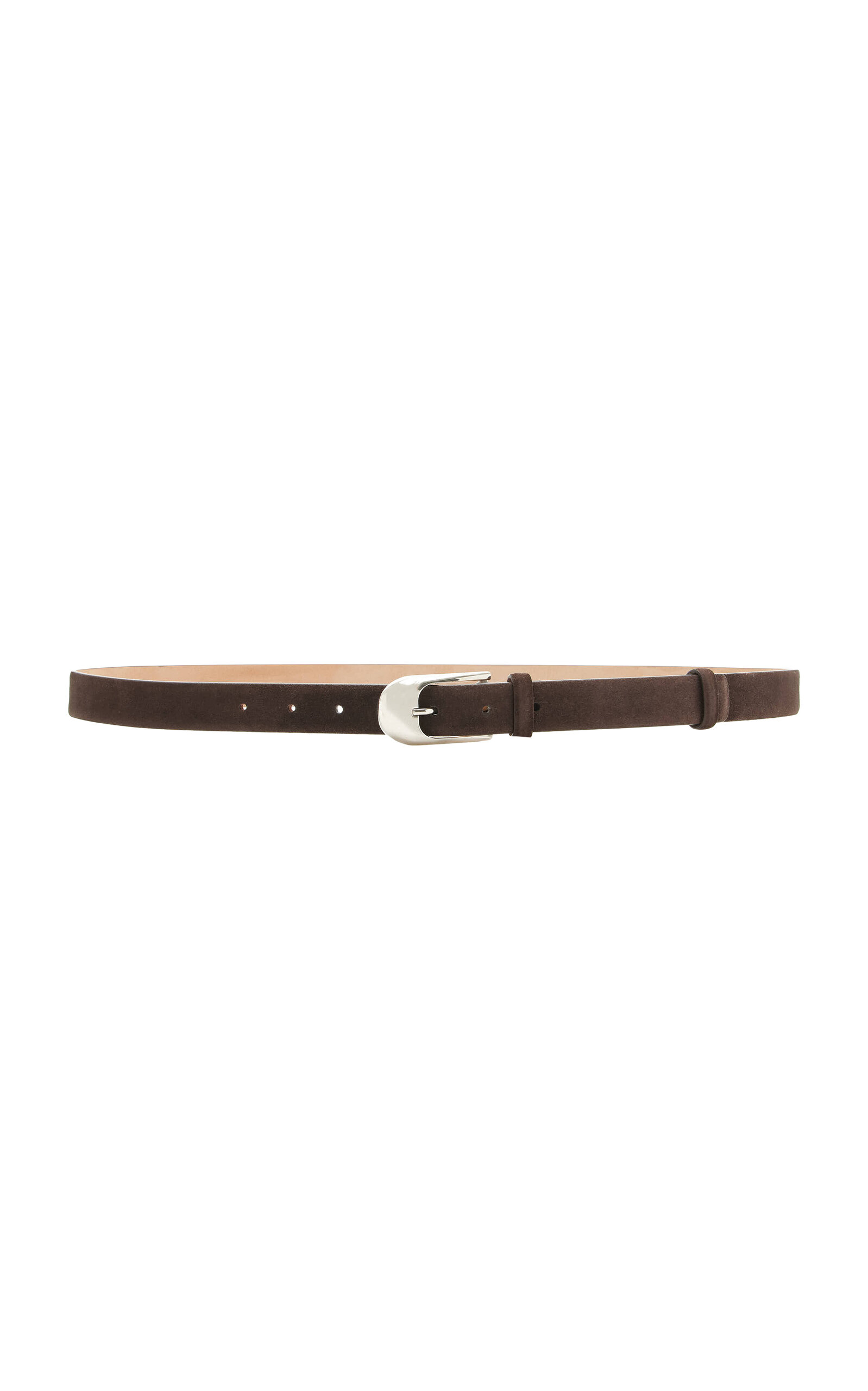 Khaite Dome Leather Belt In Brown