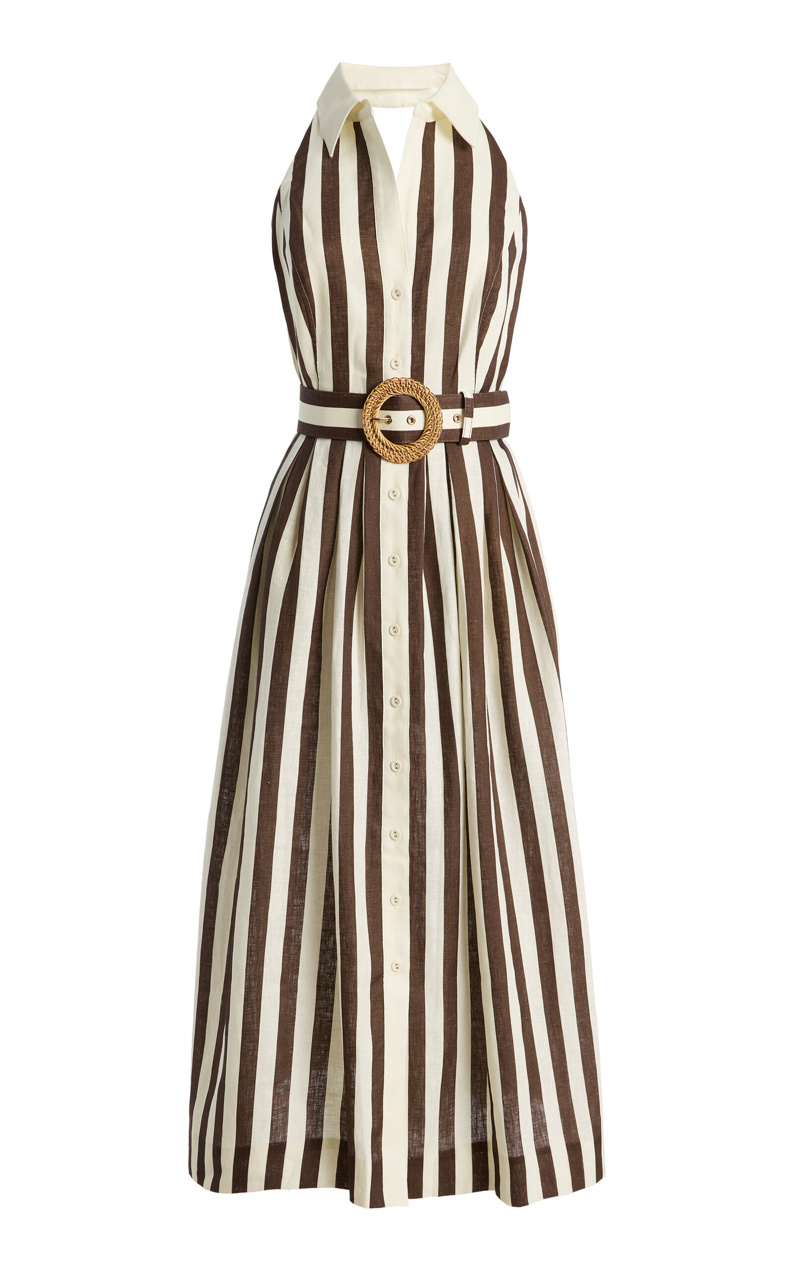 Cara Cara Quentin Striped Cotton Midi Shirt Dress - Moda Operandi