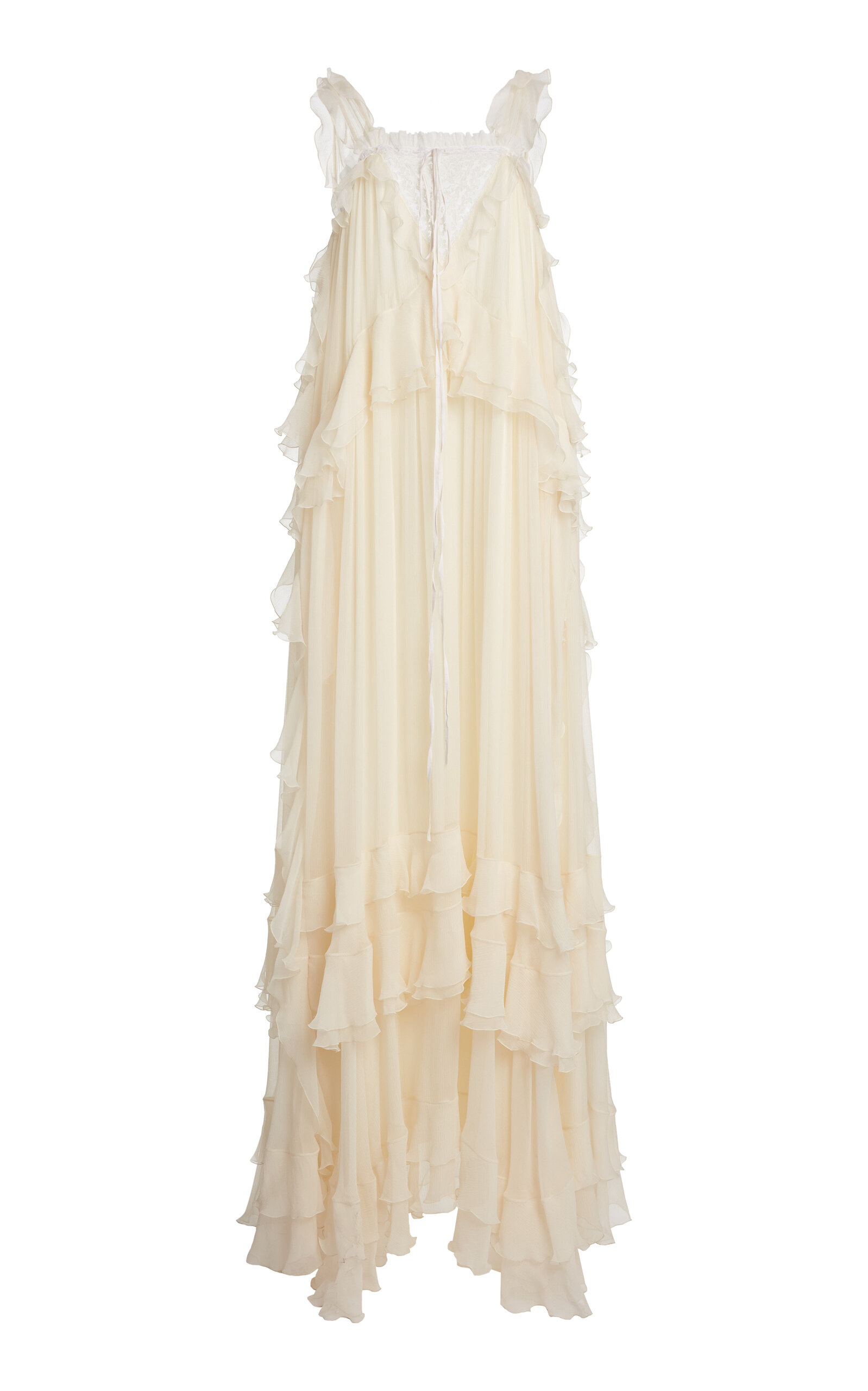 Chloé Ruffled Silk-Lace Maxi Dress | Thumbnail 5 Chloé Ruffled Silk-Lace Maxi Dress | Thumbnail 5