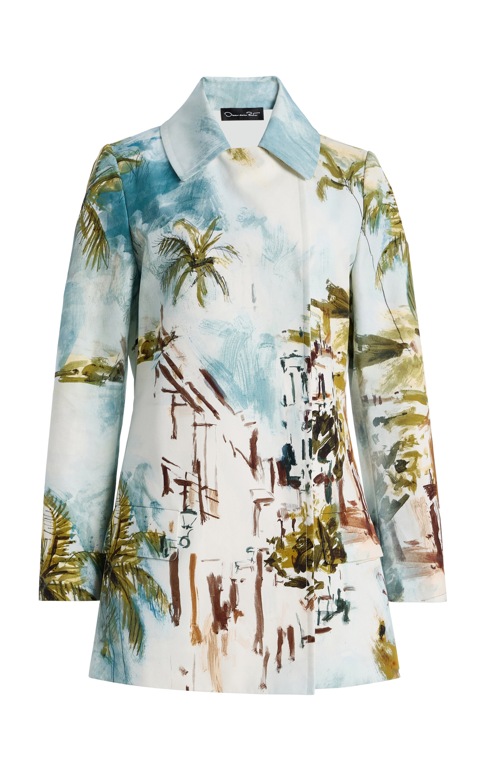 Oscar de la Renta - Printed Cotton Jacket - Multi - US 6 - Moda Operandi