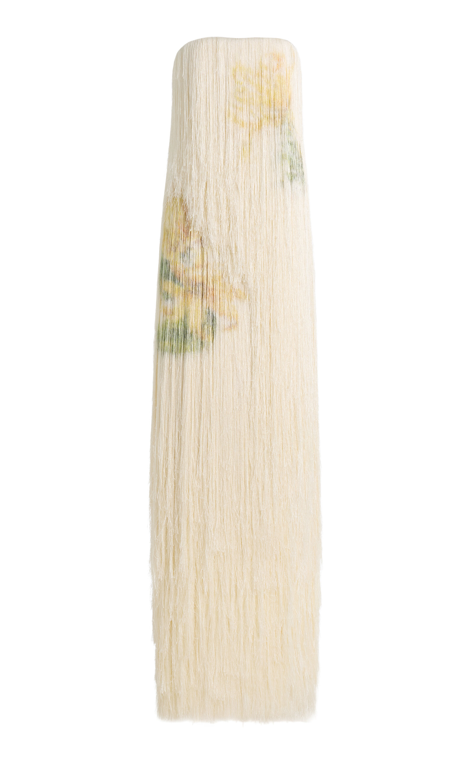 Oscar de la Renta Strapless Fringed Gown - Moda Operandi