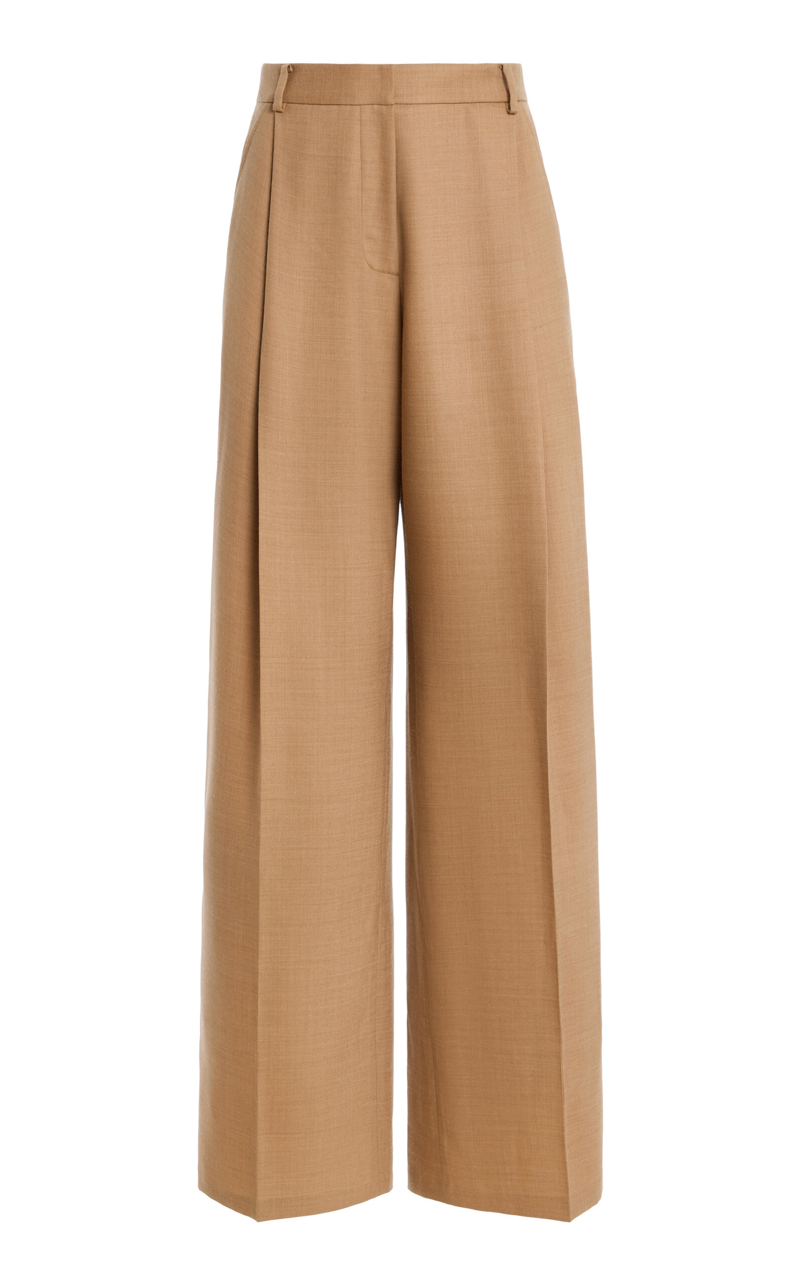 Oscar de la Renta Tailored Wool-Blend Wide-Leg Pants
