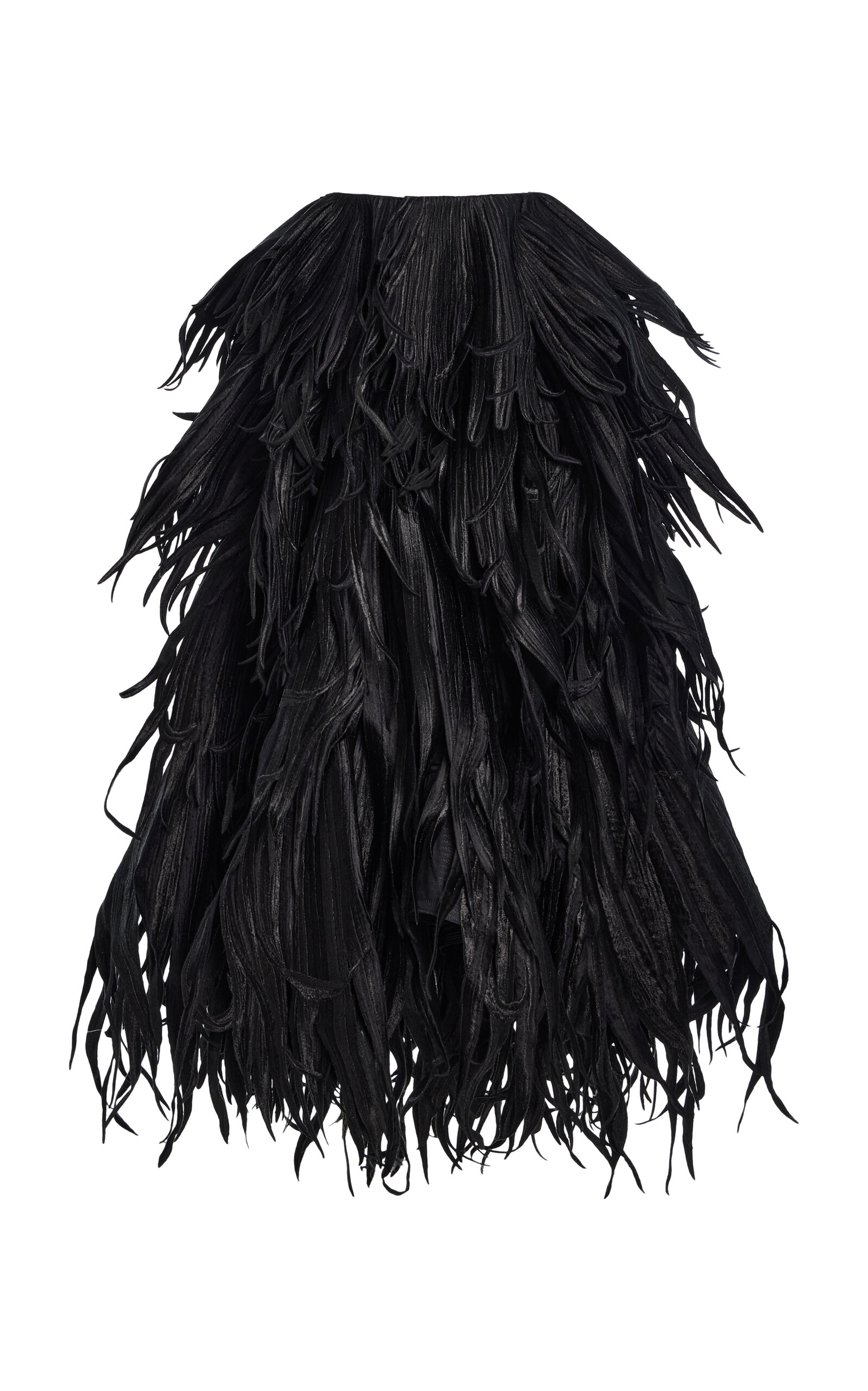 Oscar de la Renta Metallic Threadwork Maxi Skirt