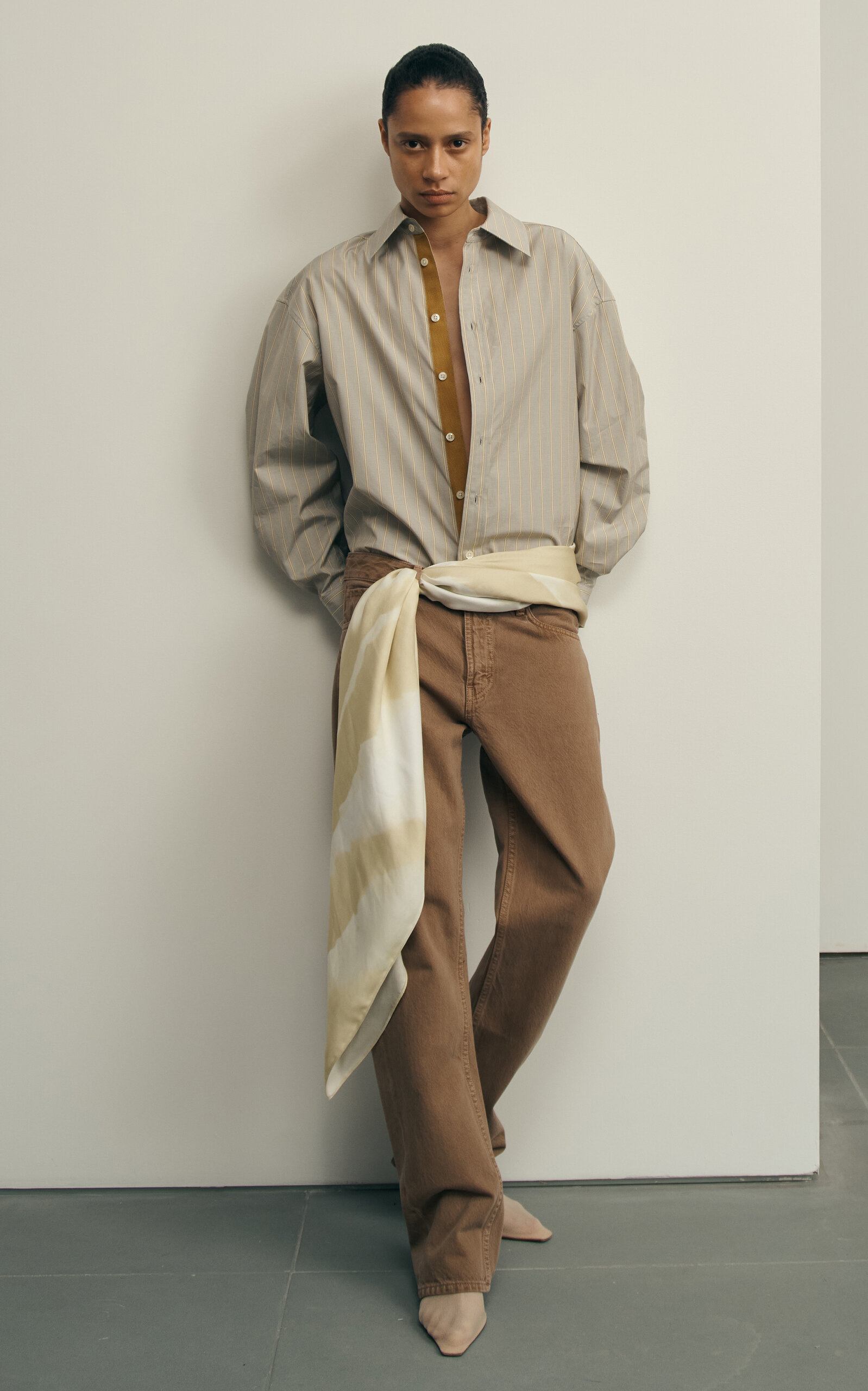 KALLMEYER Oil Moire Silk Scarf