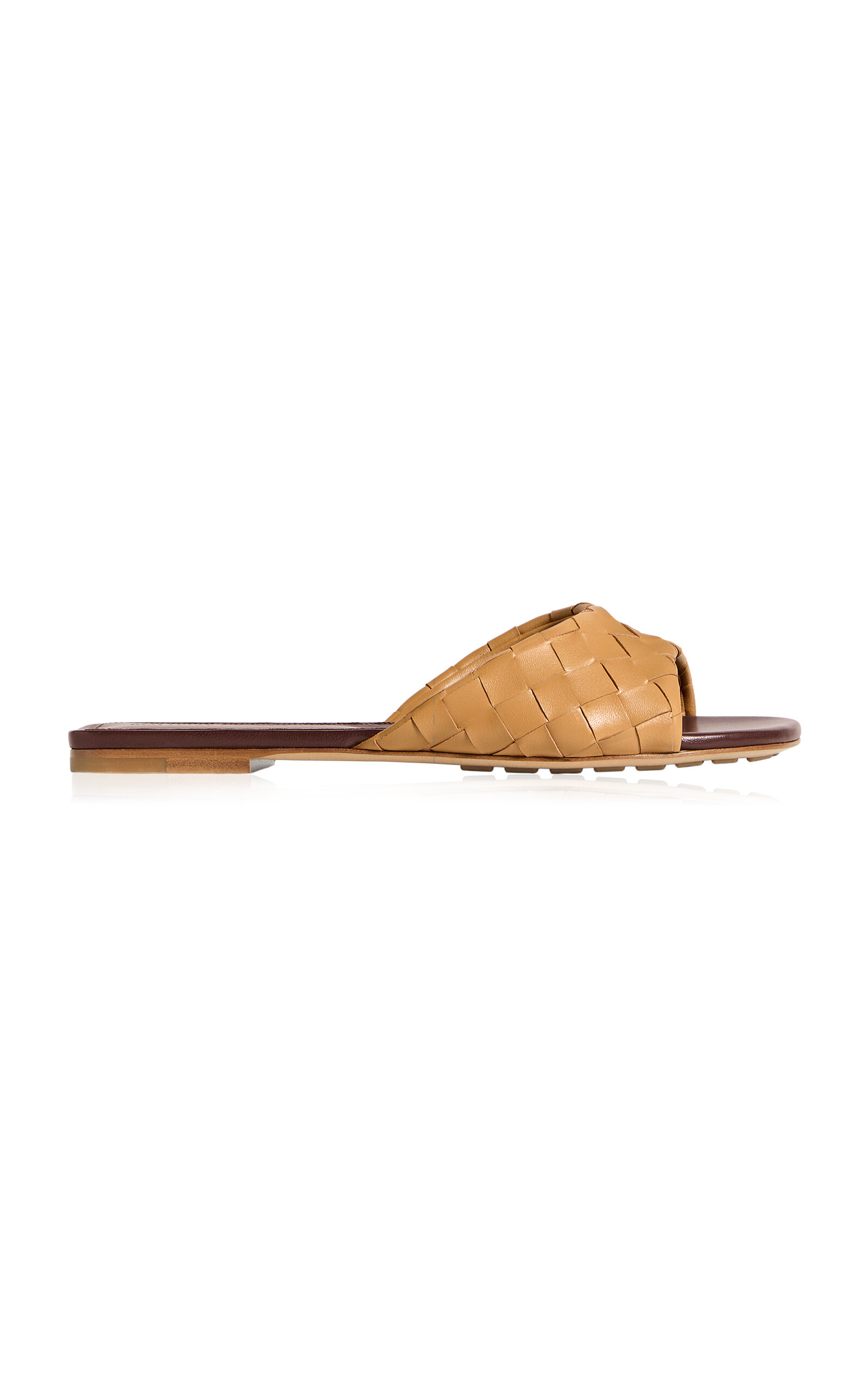 Bottega Veneta Livia Flat Intrecciato Leather Sandals - Moda Operandi