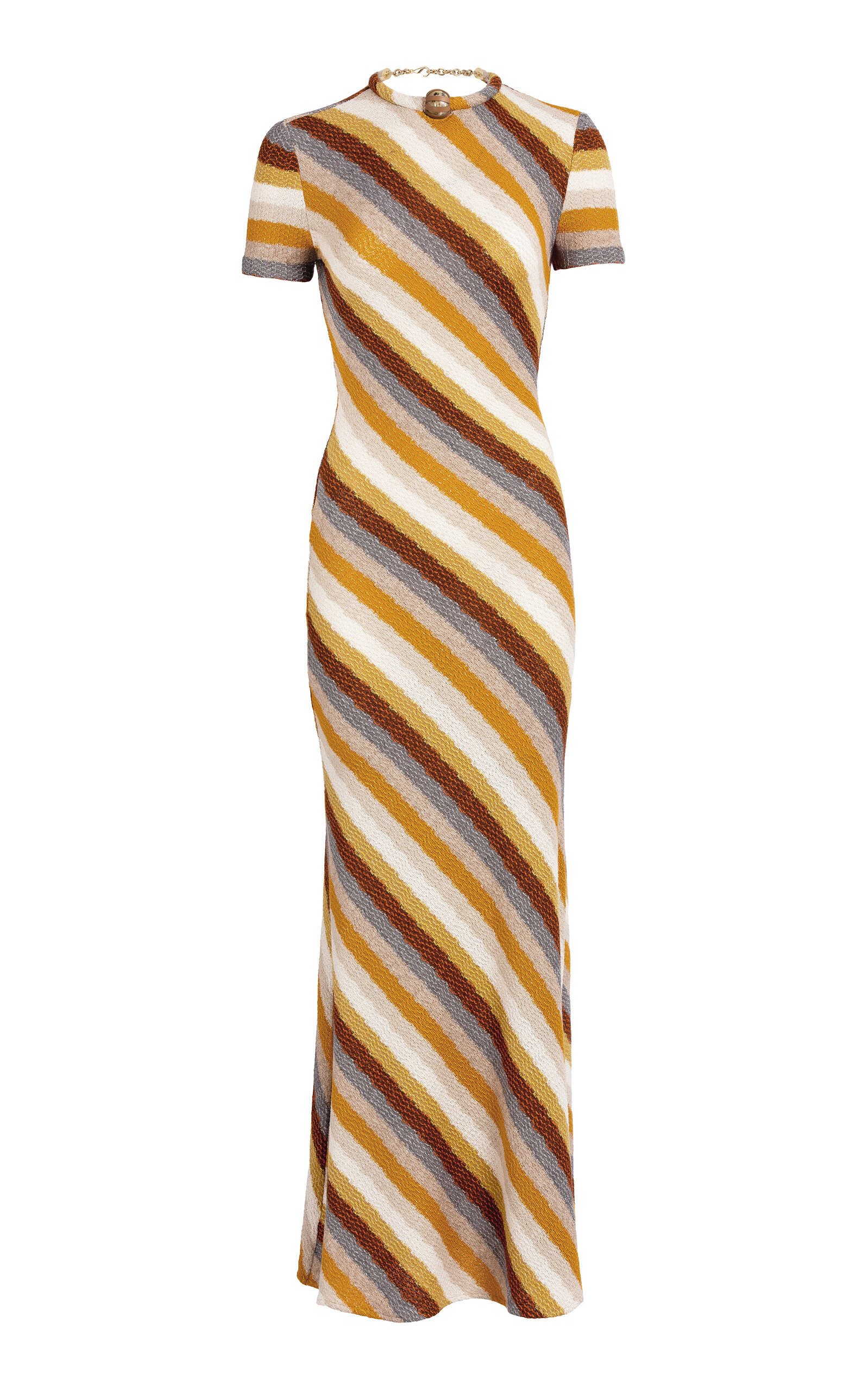 Silvia Tcherassi Allie Jewel-Detailed Knit Maxi Dress - Moda Operandi