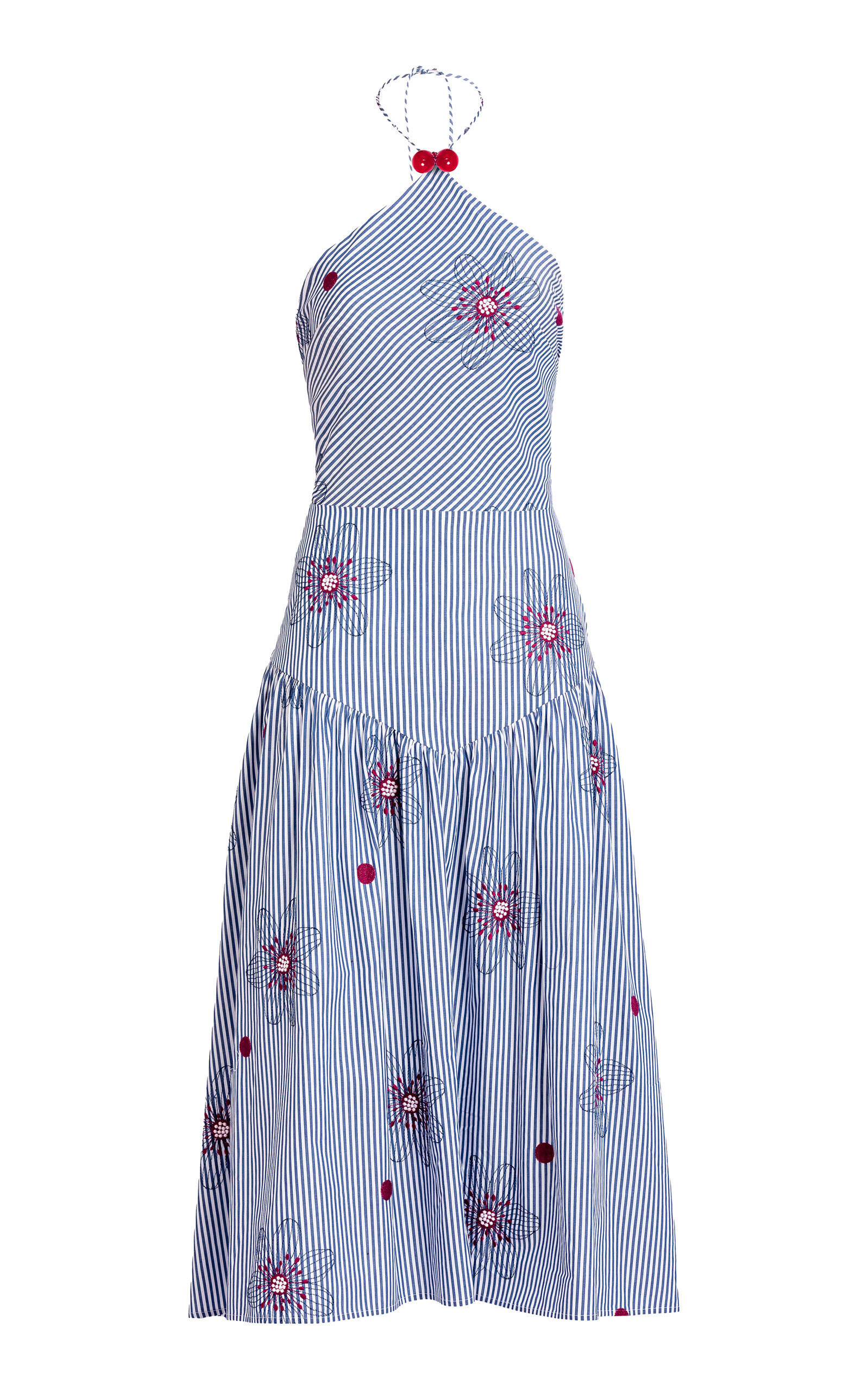 Silvia Tcherassi Ares Cotton Embroidered Dress