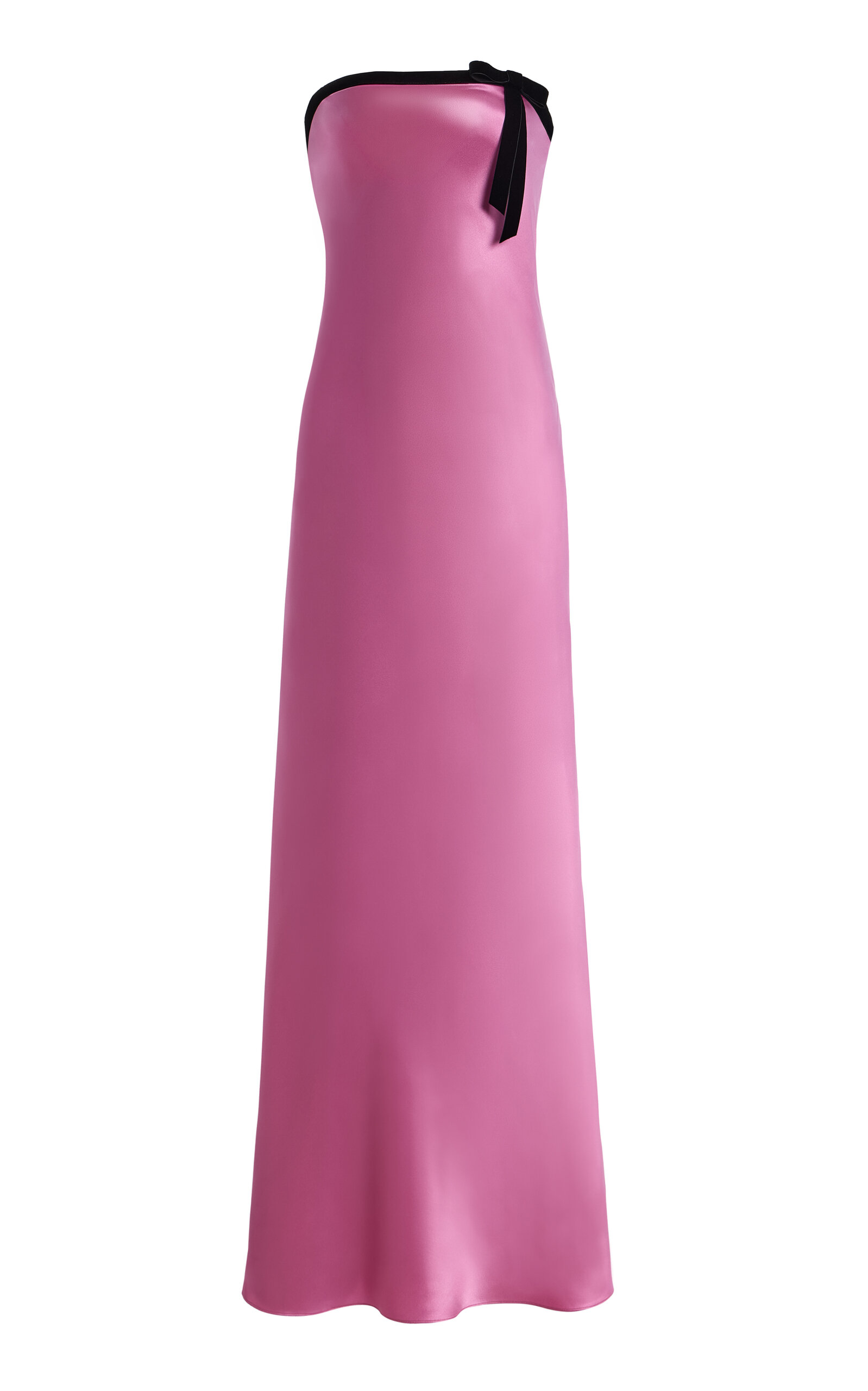 Rodarte Exclusive Strapless Silk Satin Maxi Dress