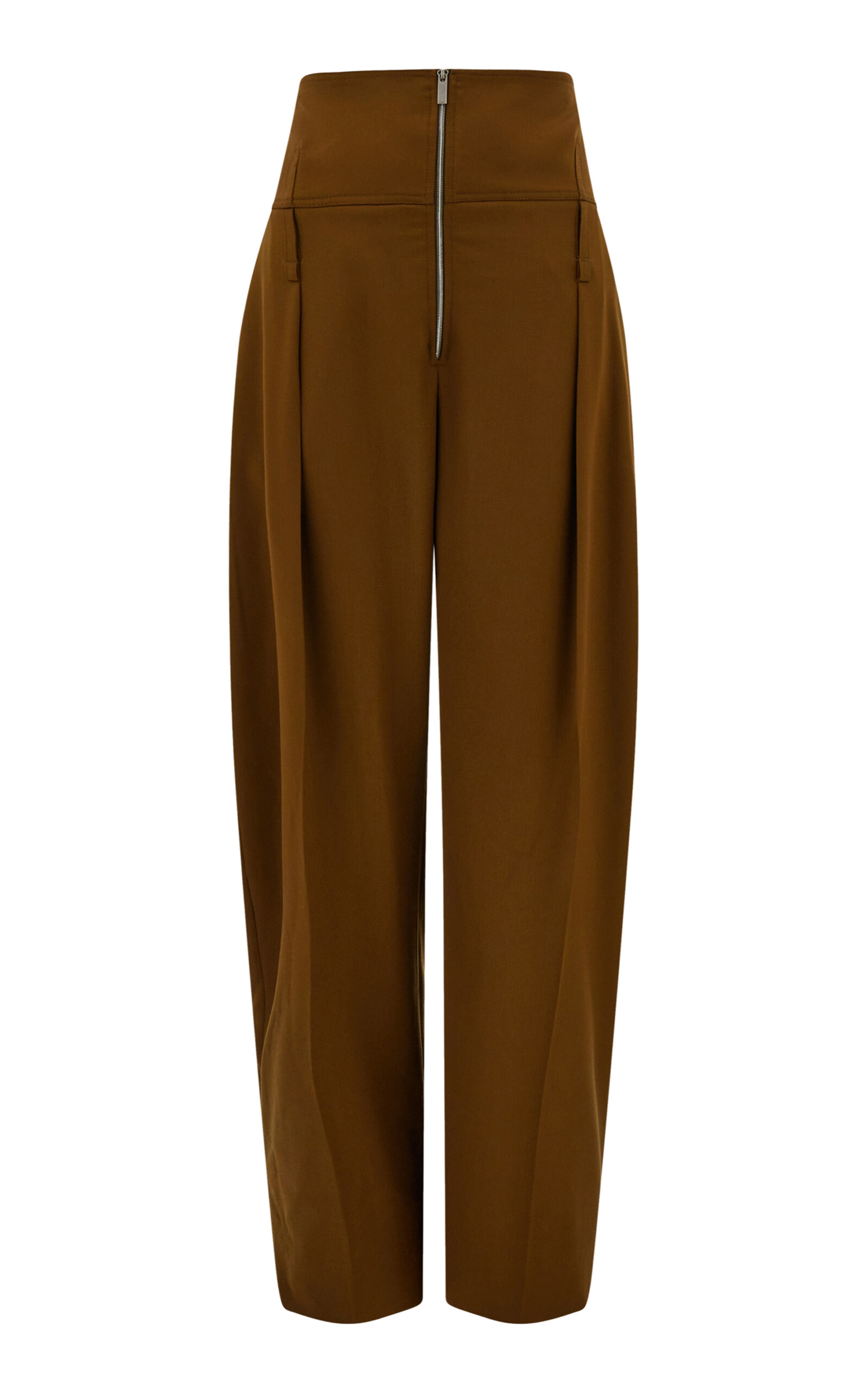 Ferragamo Pleated Wool-Cashmere Trousers